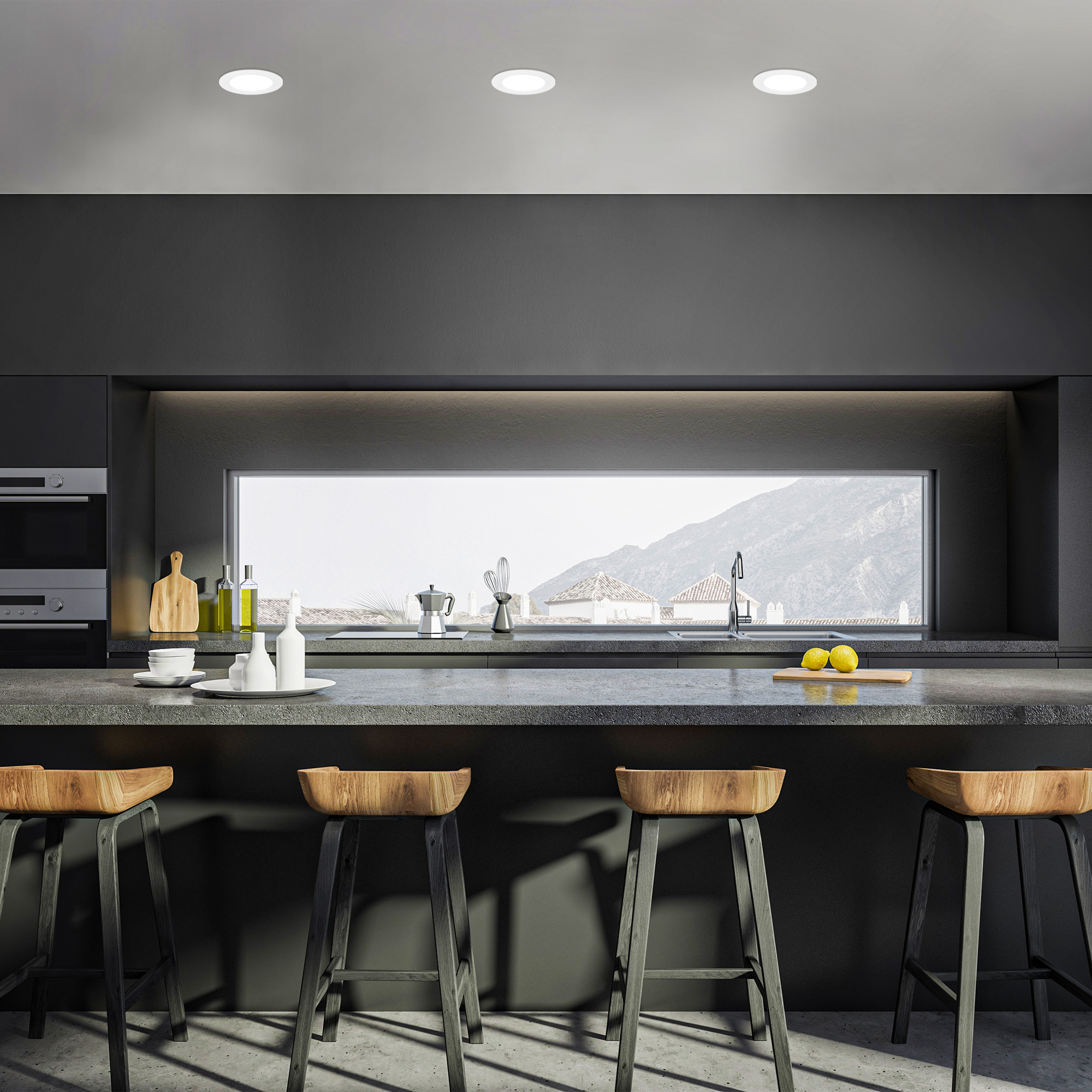 LED recessed light Jeft set of 3 12 cm