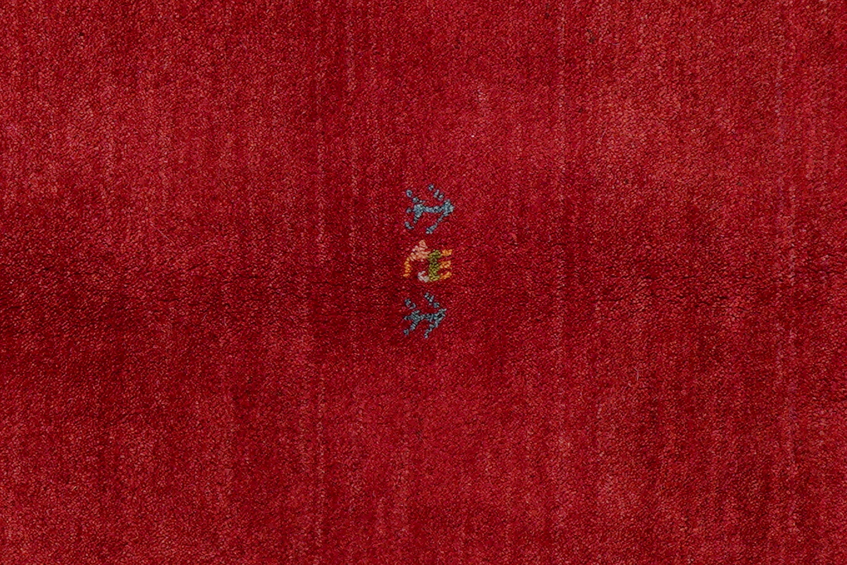 Rizbaf Gabbeh-Teppich Wolle Rot