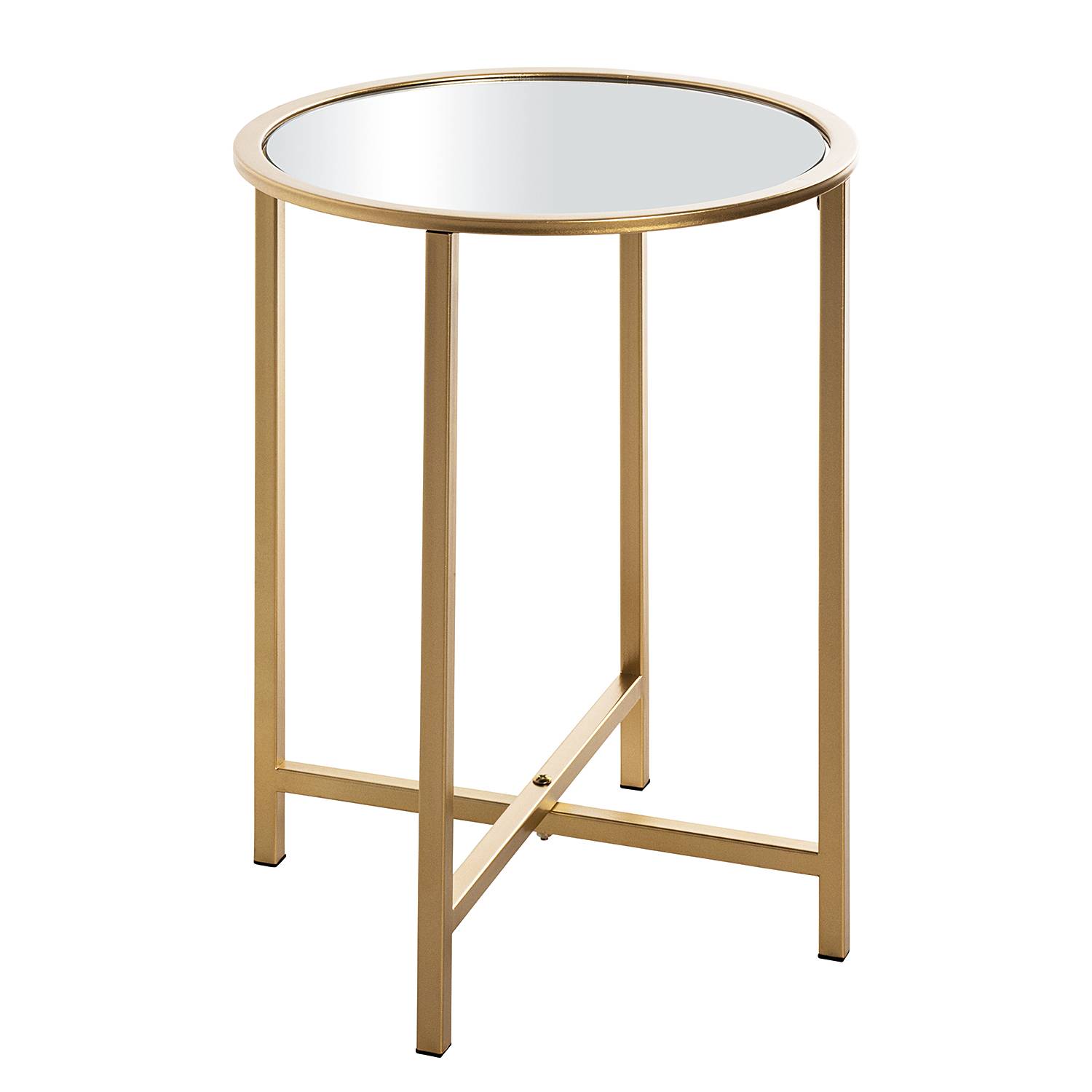 Tetford Beistelltisch Glas Metall 39cm