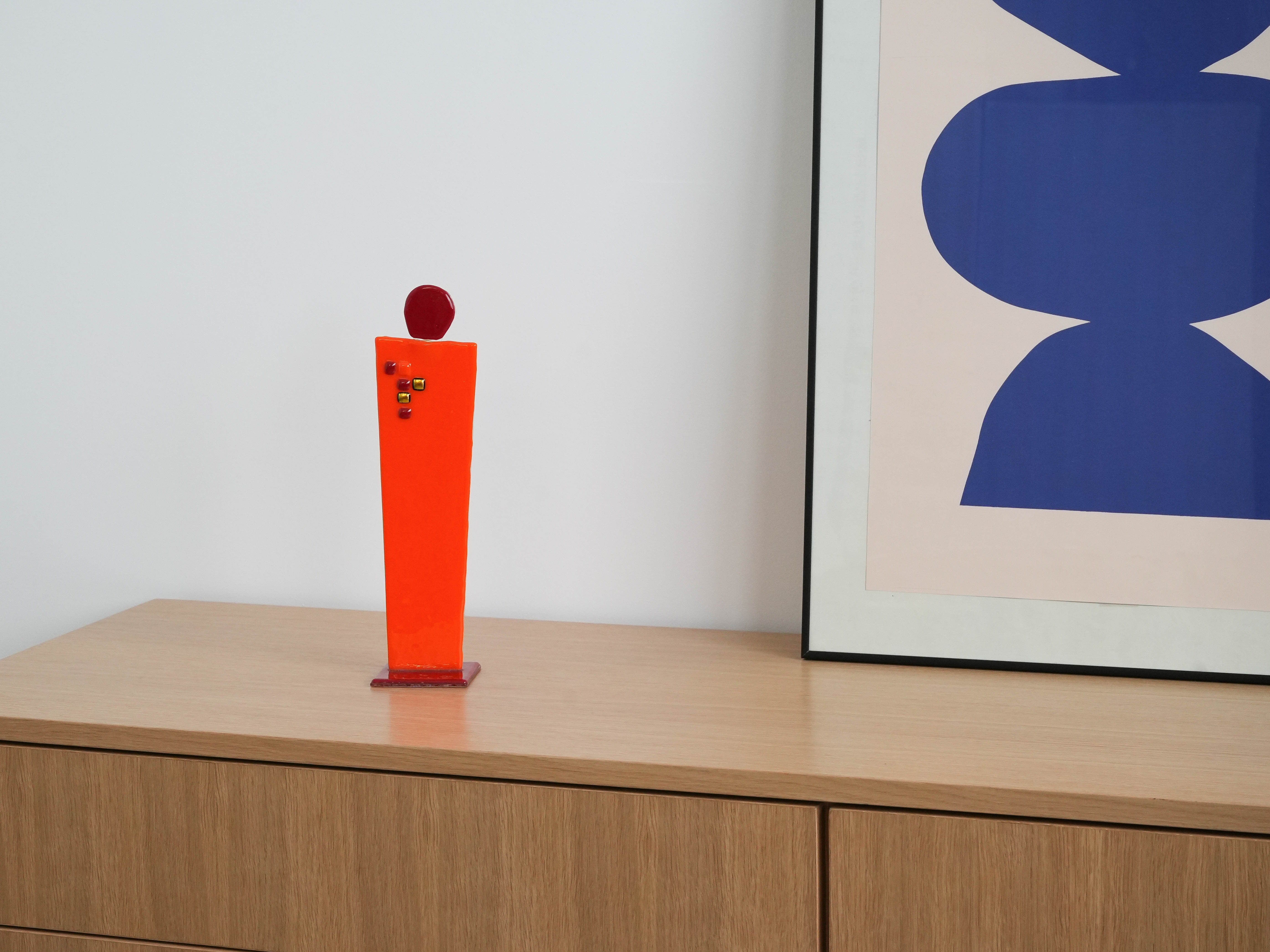 Geometrische Figur Orange 1970er Jahre