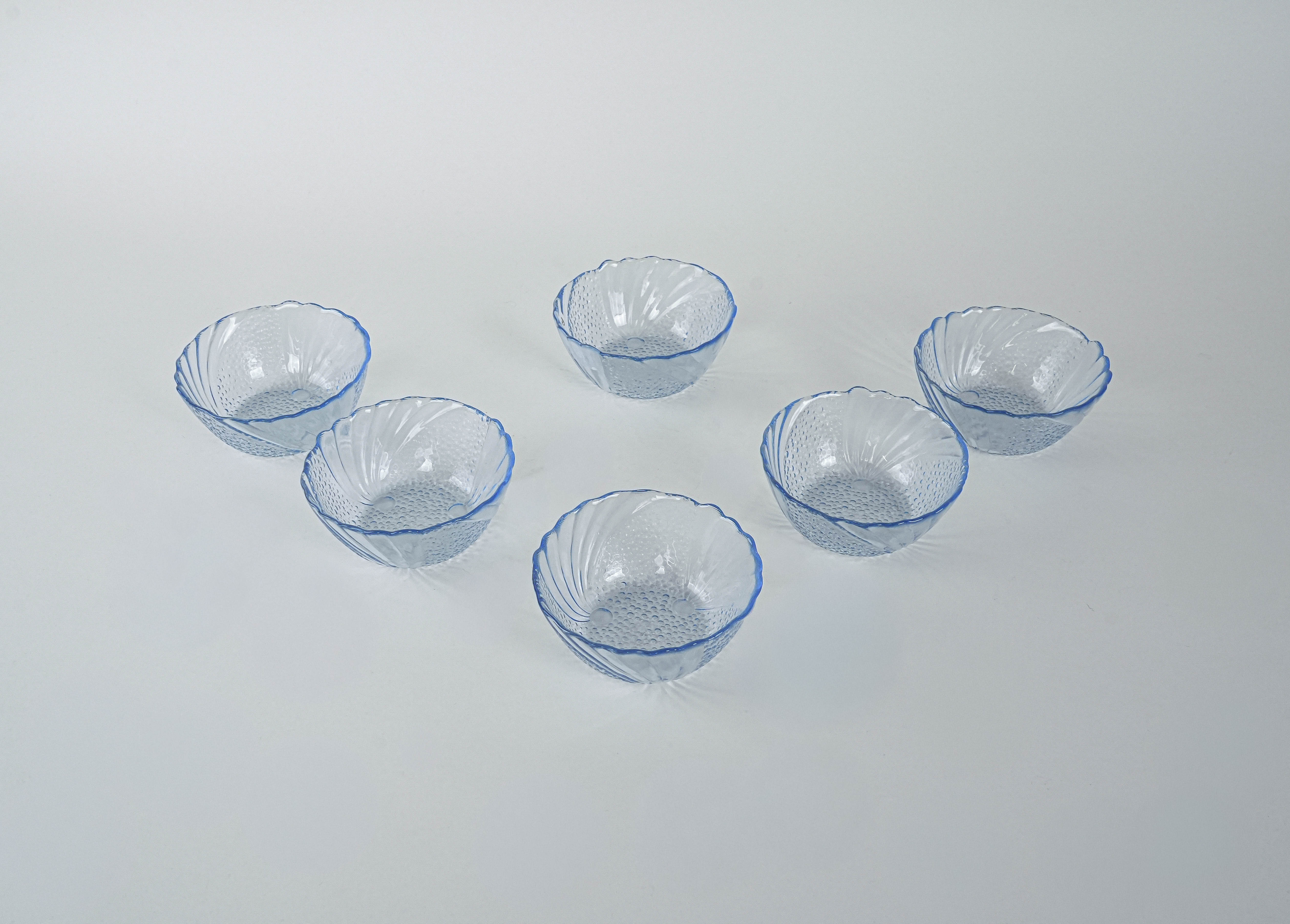 Glasschüssel-Set Transparent 1970er Jahre