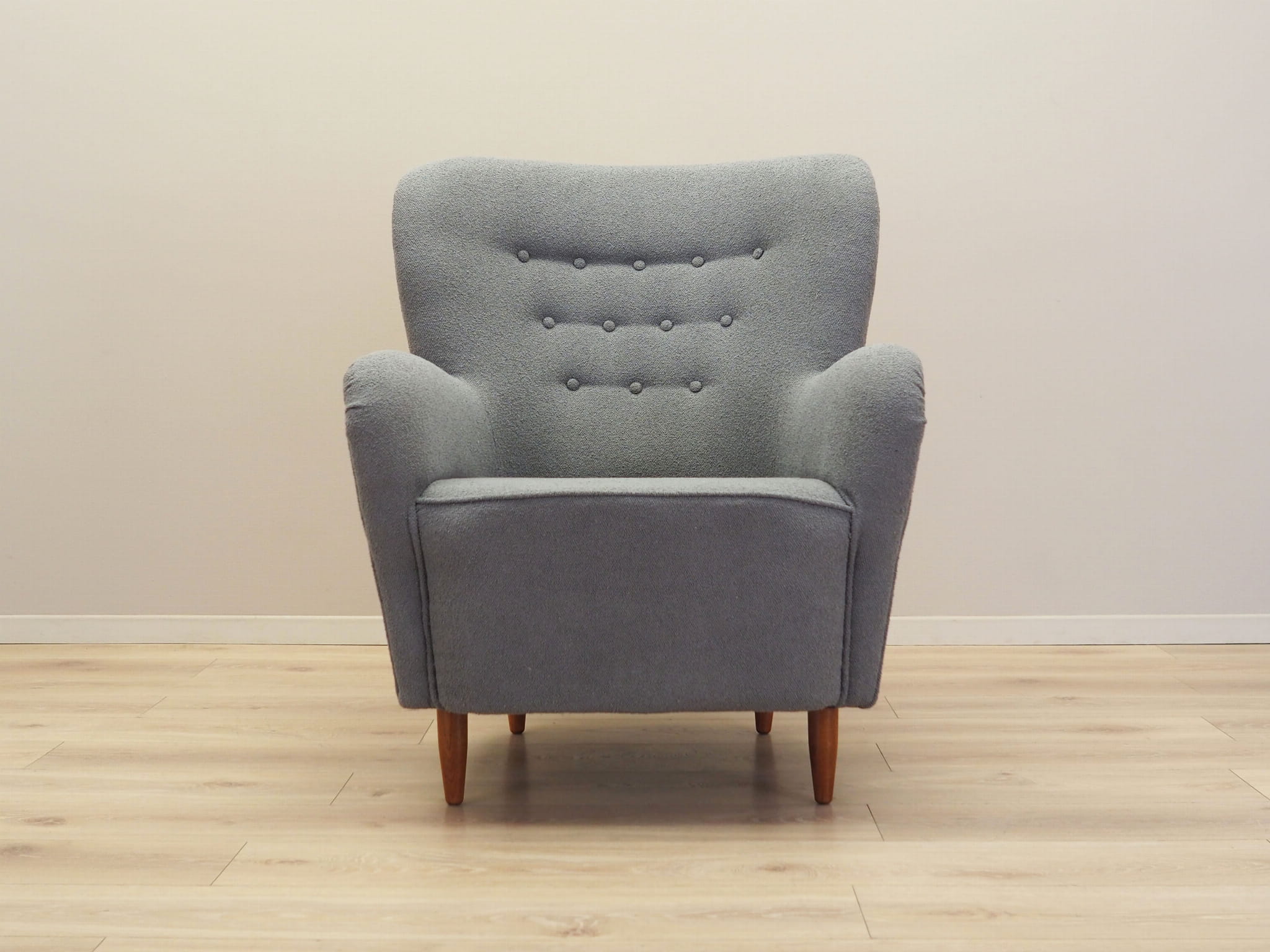 Armchair Textile Wood Grey