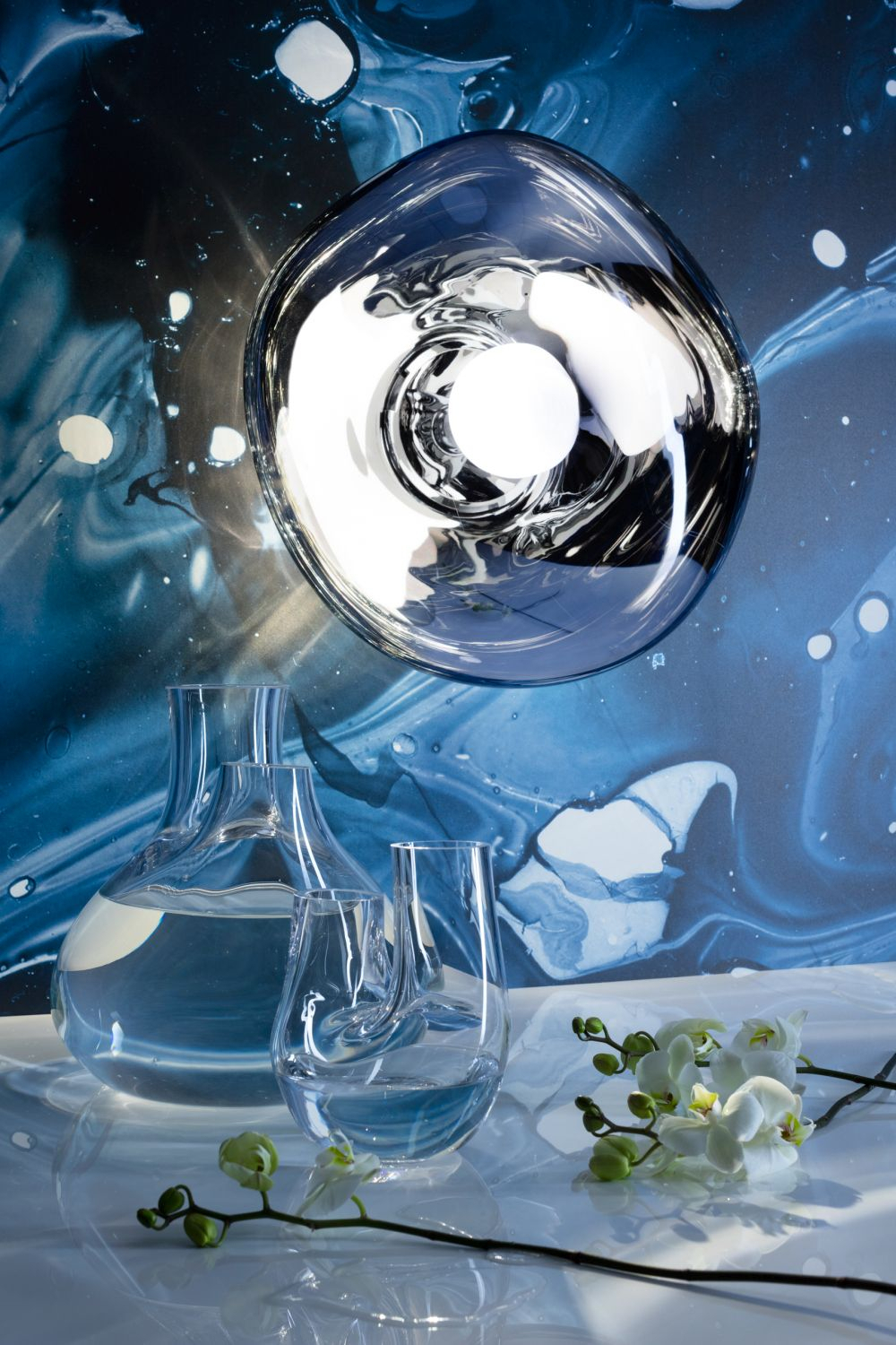 Melt LED Pendelleuchte Grau
