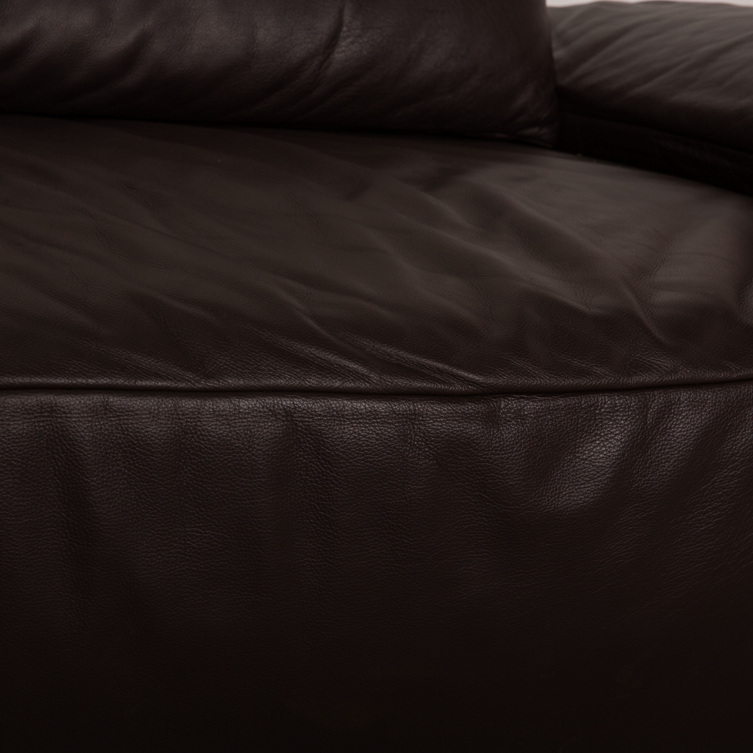 Volare Sofa 3-Sitzer mit Funktion Leder Dunkelbraun