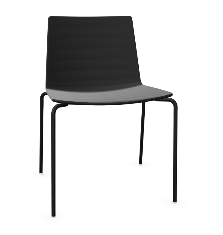 Flex Stuhl Aluminium Schwarz