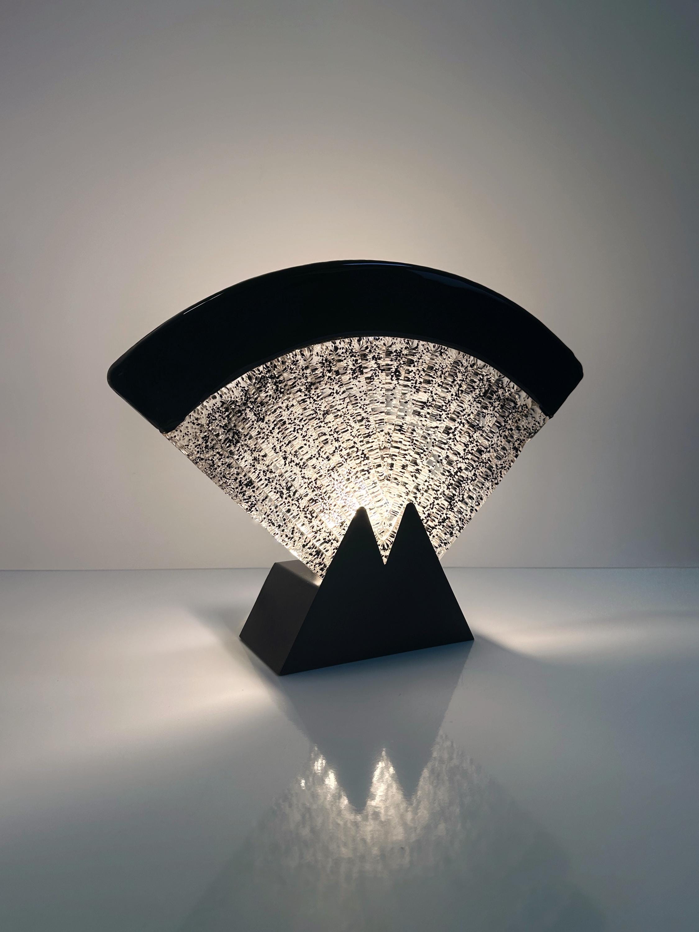 Lampada da tavolo vintage Art Déco anni '80