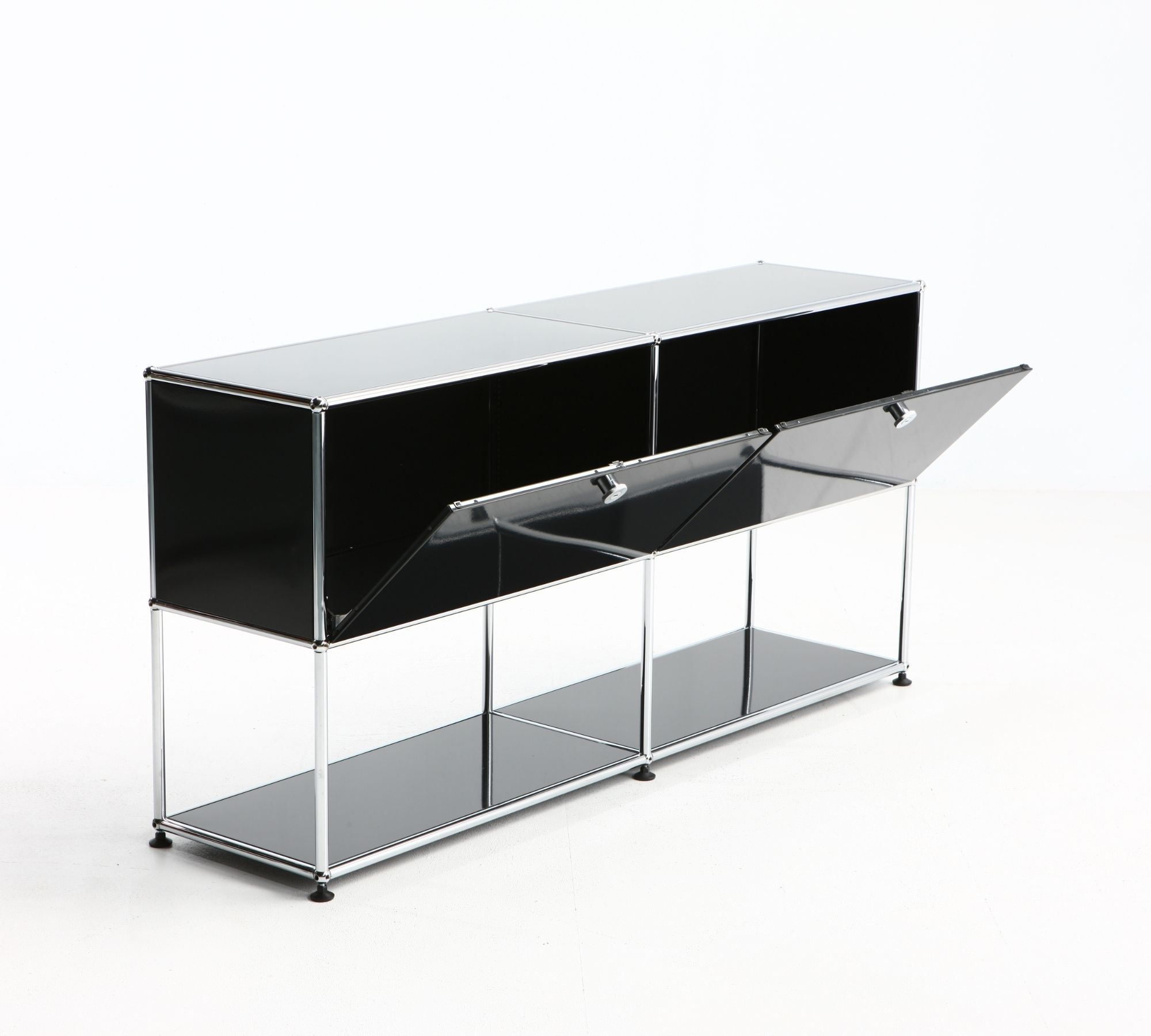 Sideboard 2x1 Mit 2 Klapptüren Graphitschwarz