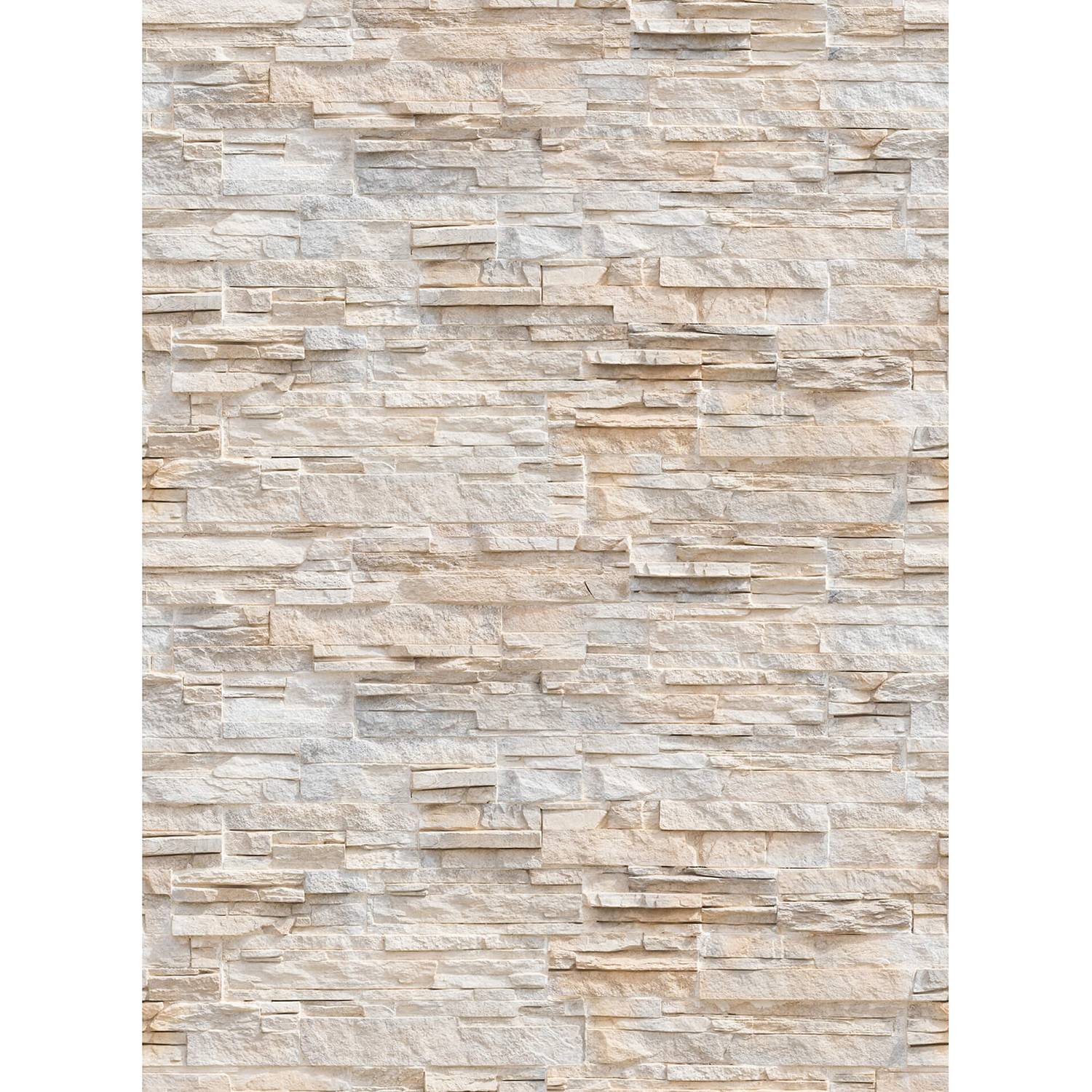 Fototapete Stone Wall Stein Vlies Beige