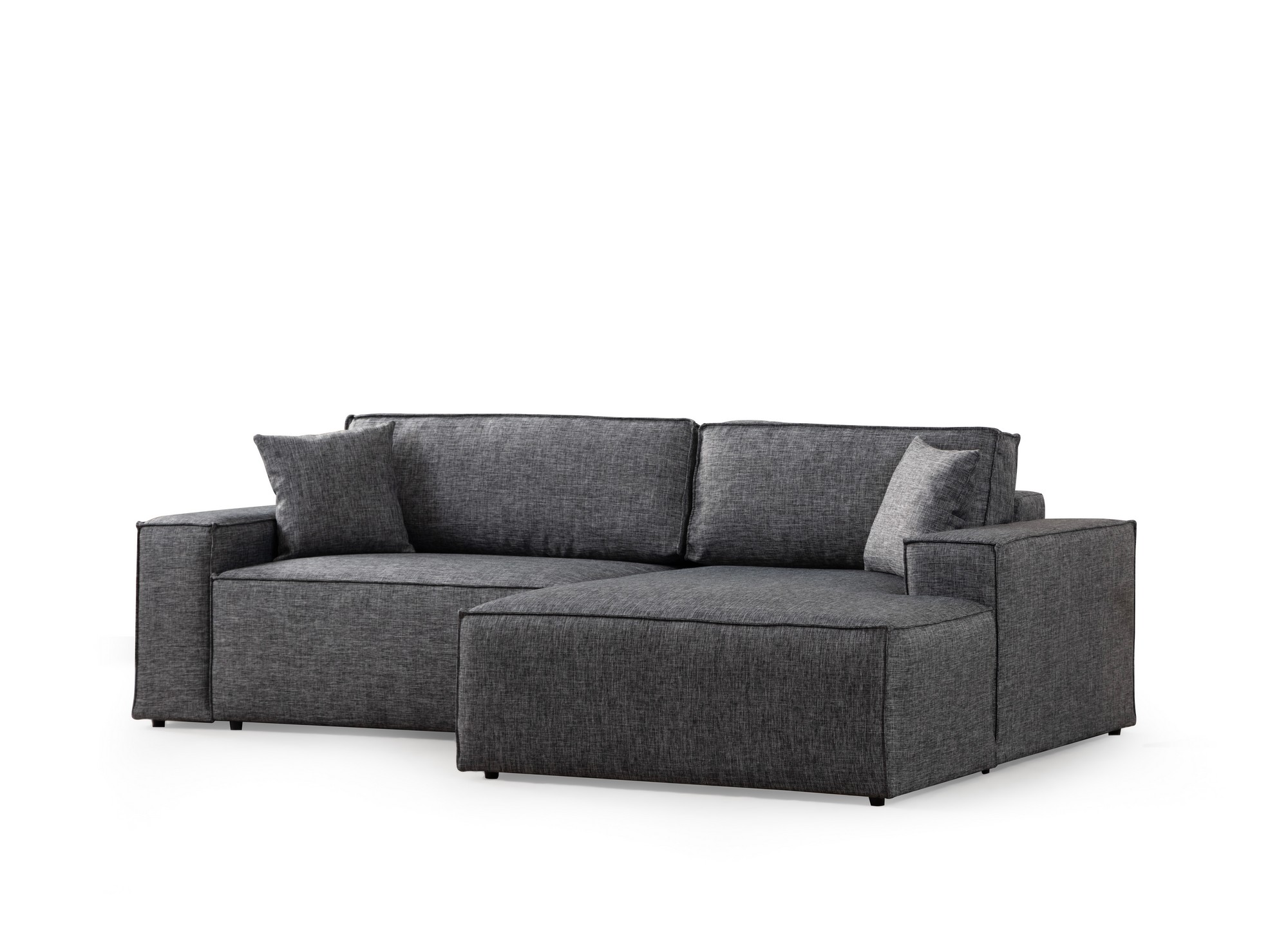 Pƒ±rlo Rechts Ecksofa Dunkelgrau