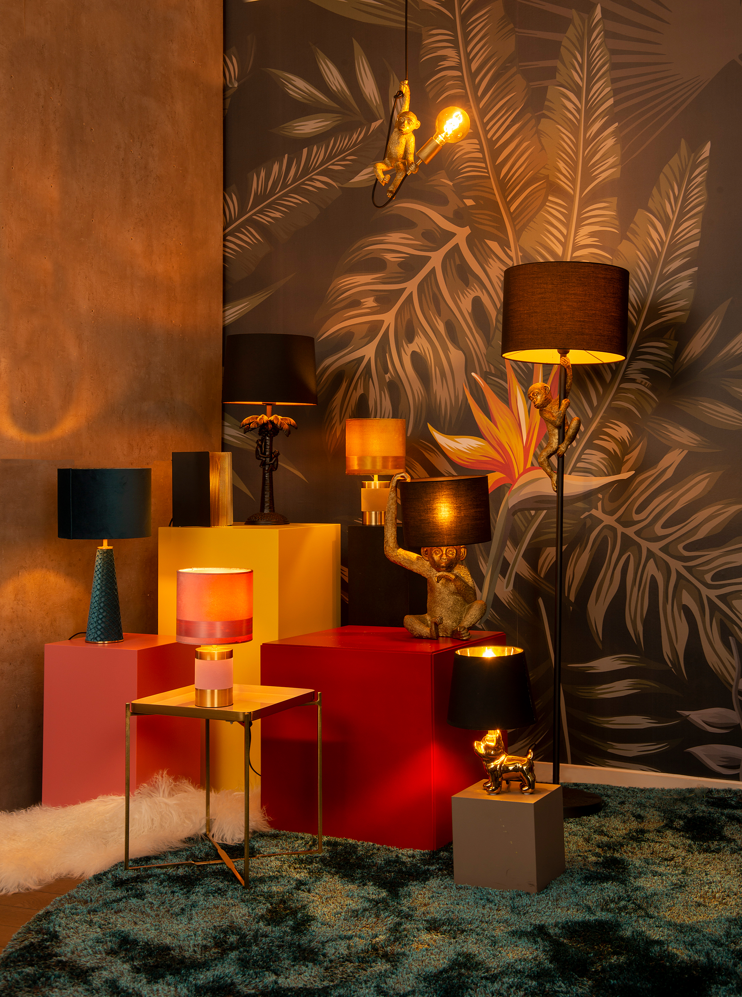 Extravaganza Frizzle Tischleuchte Eisen Rosa