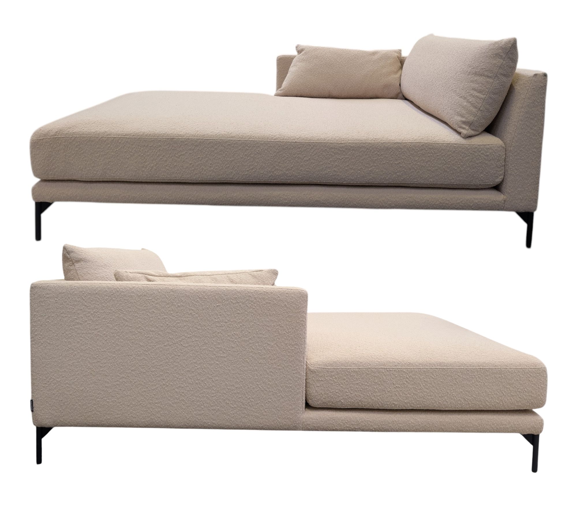 Vincent 1-seater chaise longue left Pasha Dune
