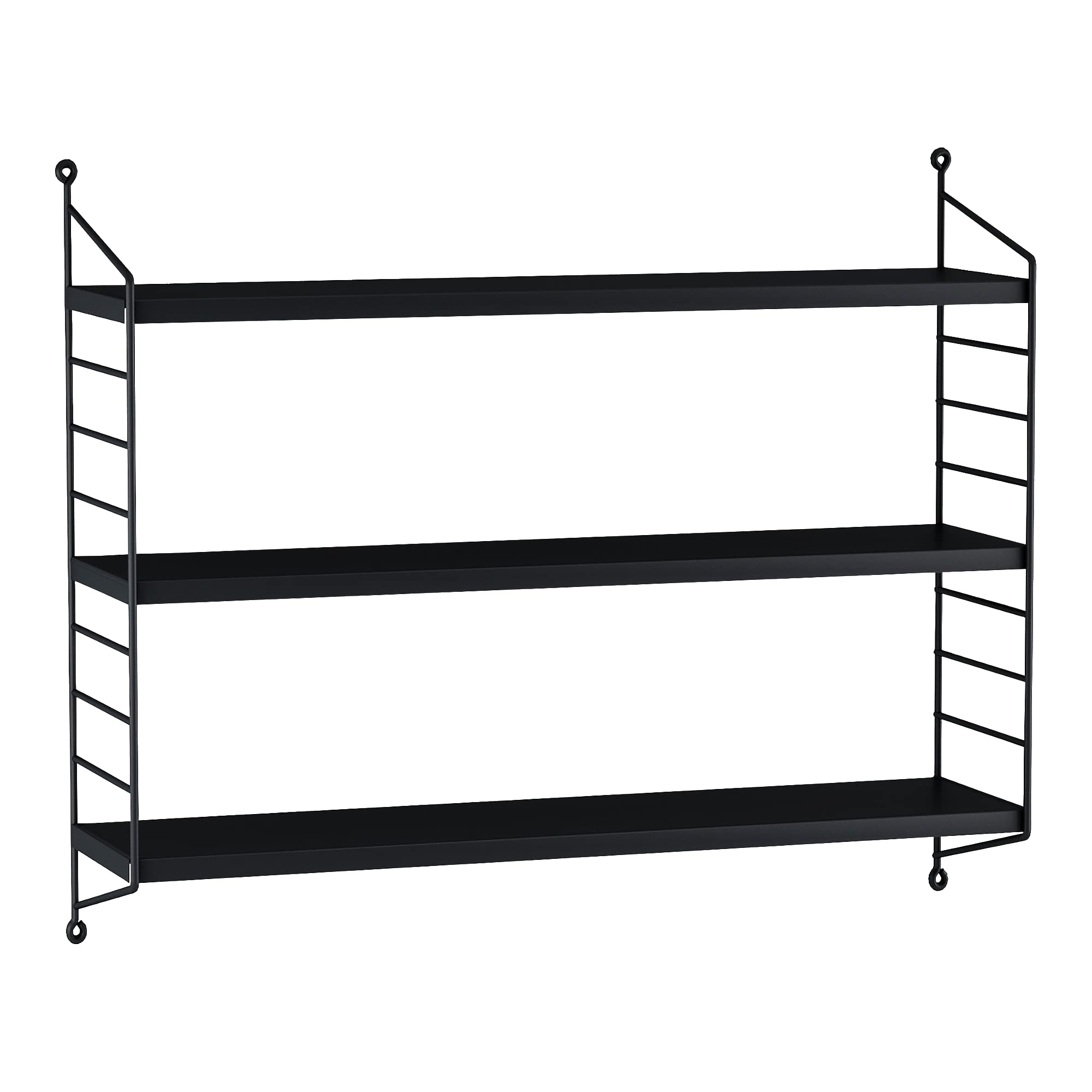 Modulares Wandregal Stahl Schwarz