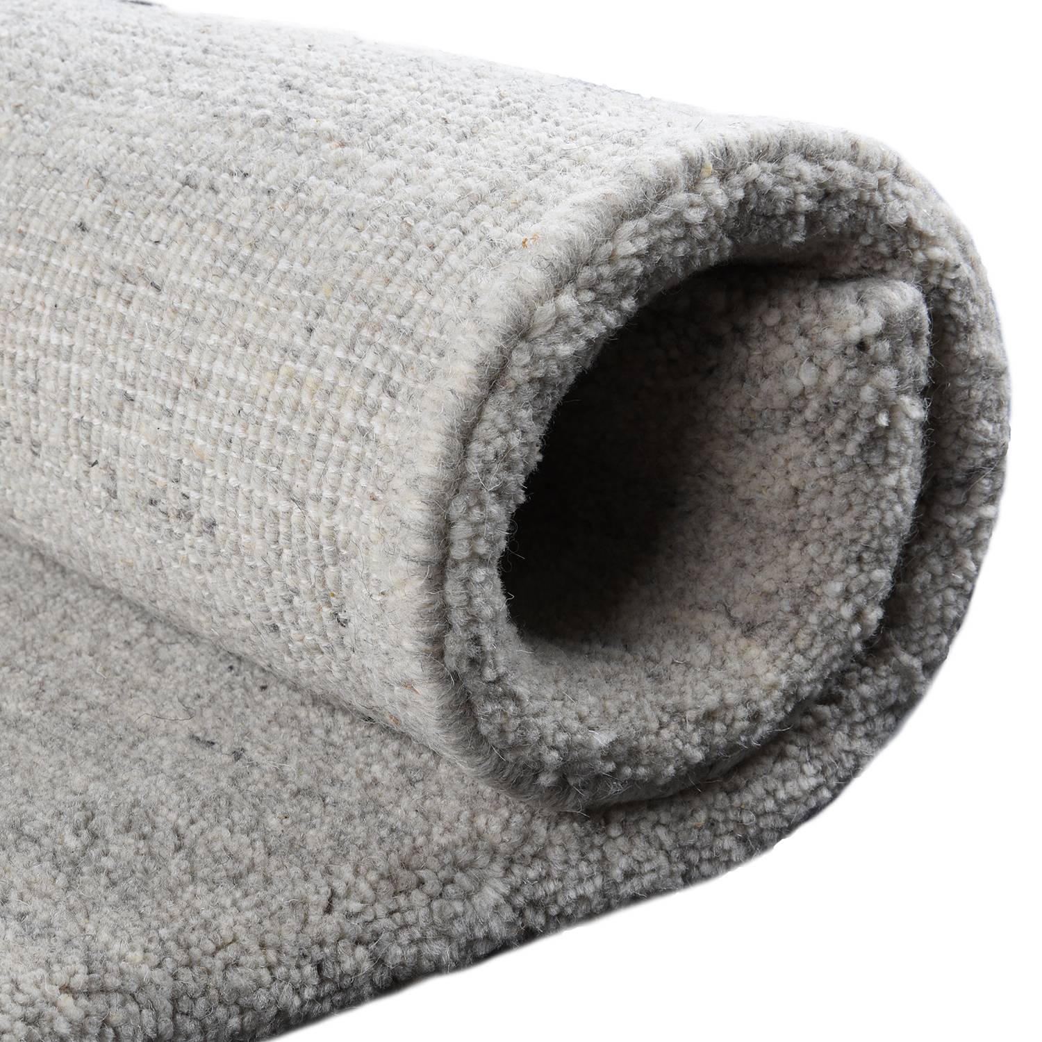 Maloronga Uni Teppich Schurwolle Sandgrau 70 x 140 cm