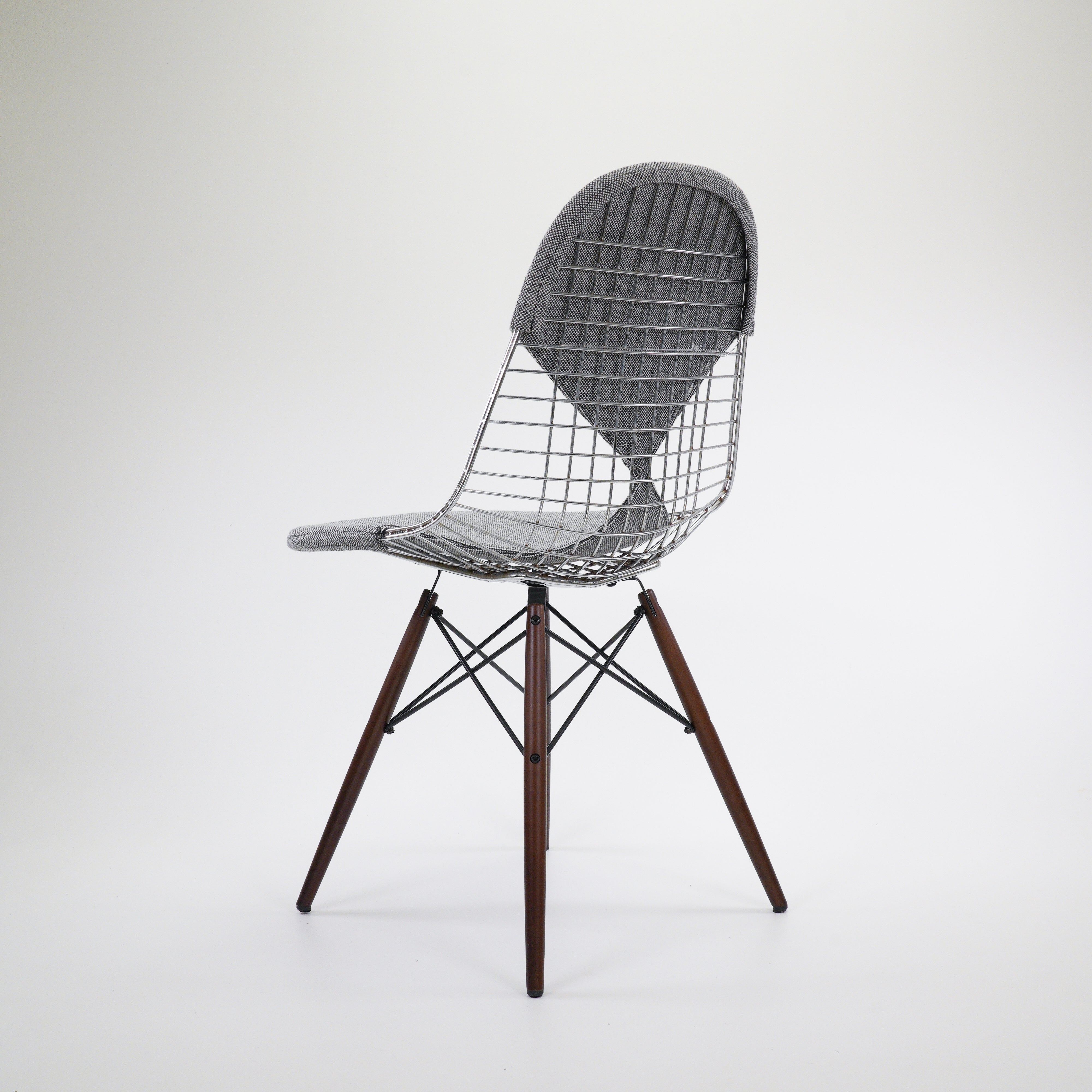 DKR Wire Chair Stahl Textil Grau