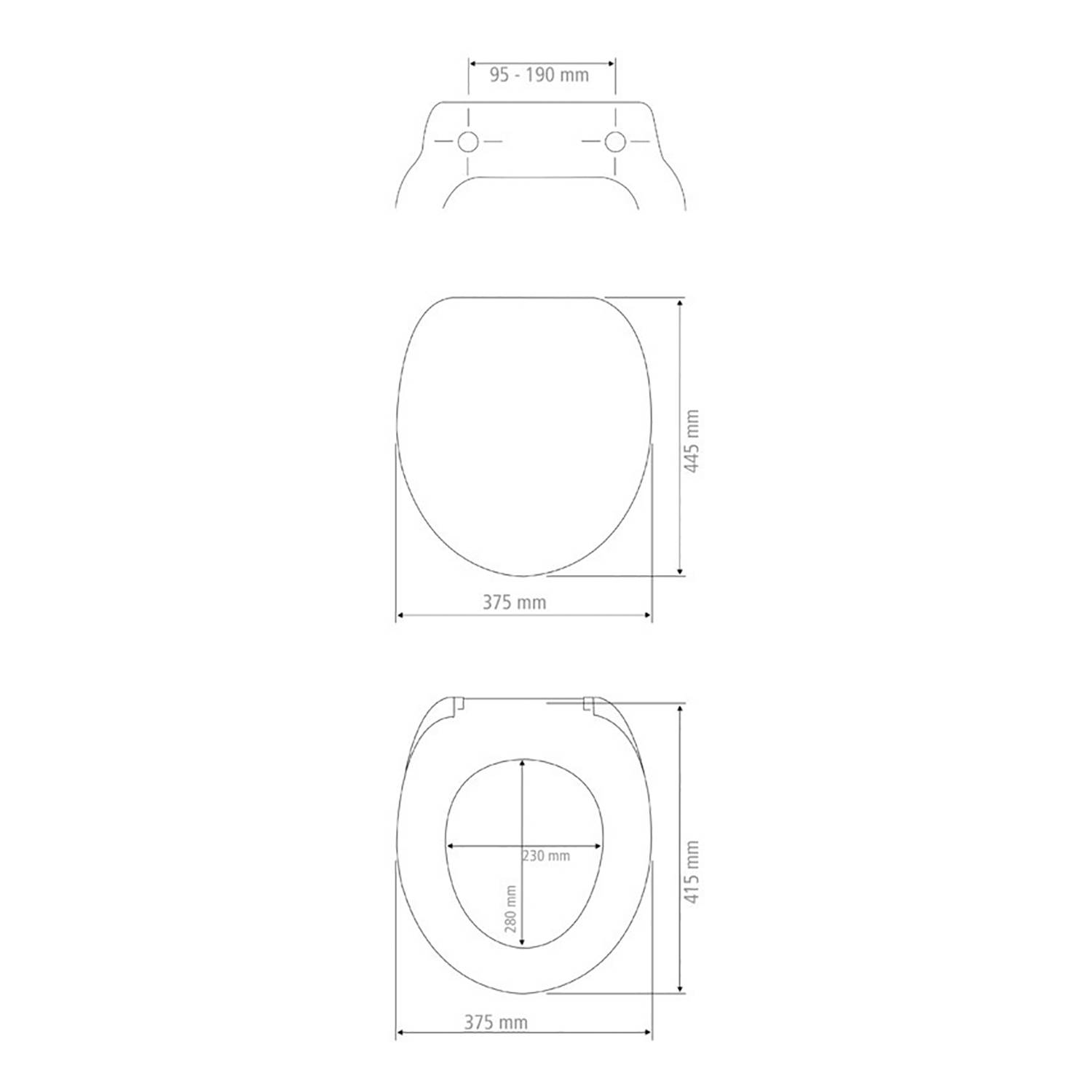WC-Sitz Delos Family Edelstahl Weiß
