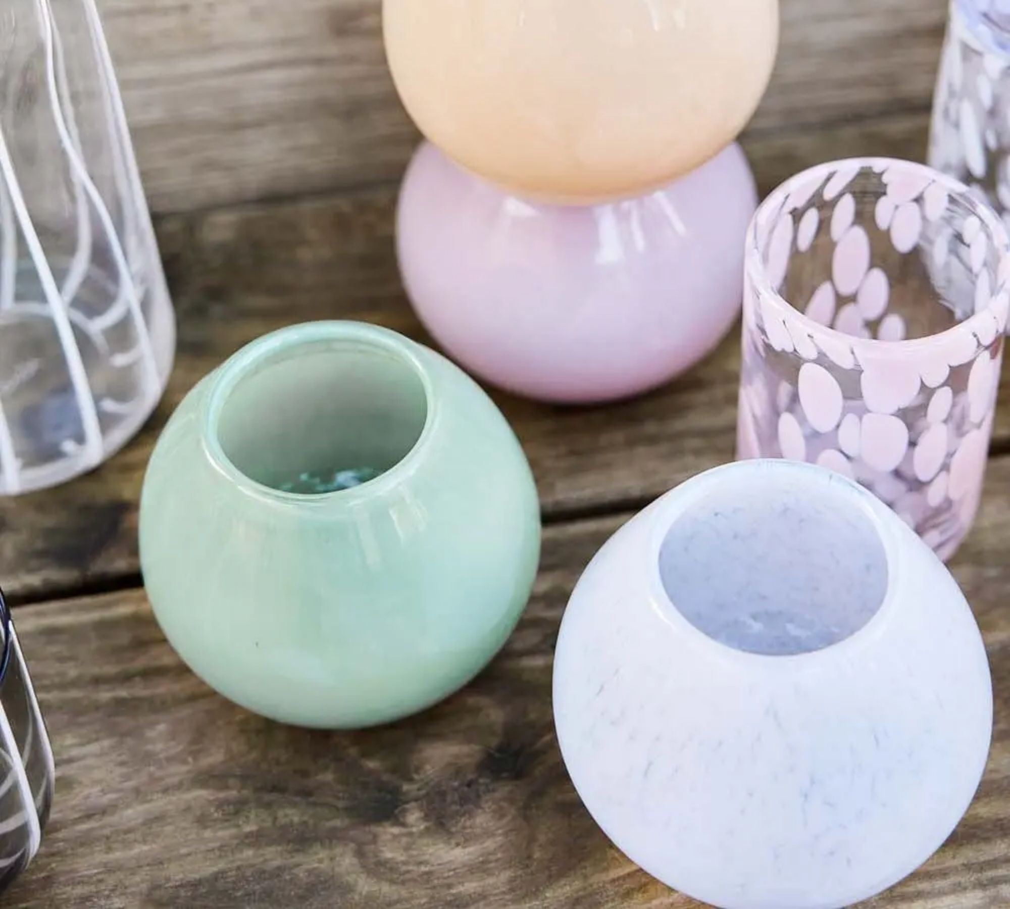 Kojo Vase Glas Blau