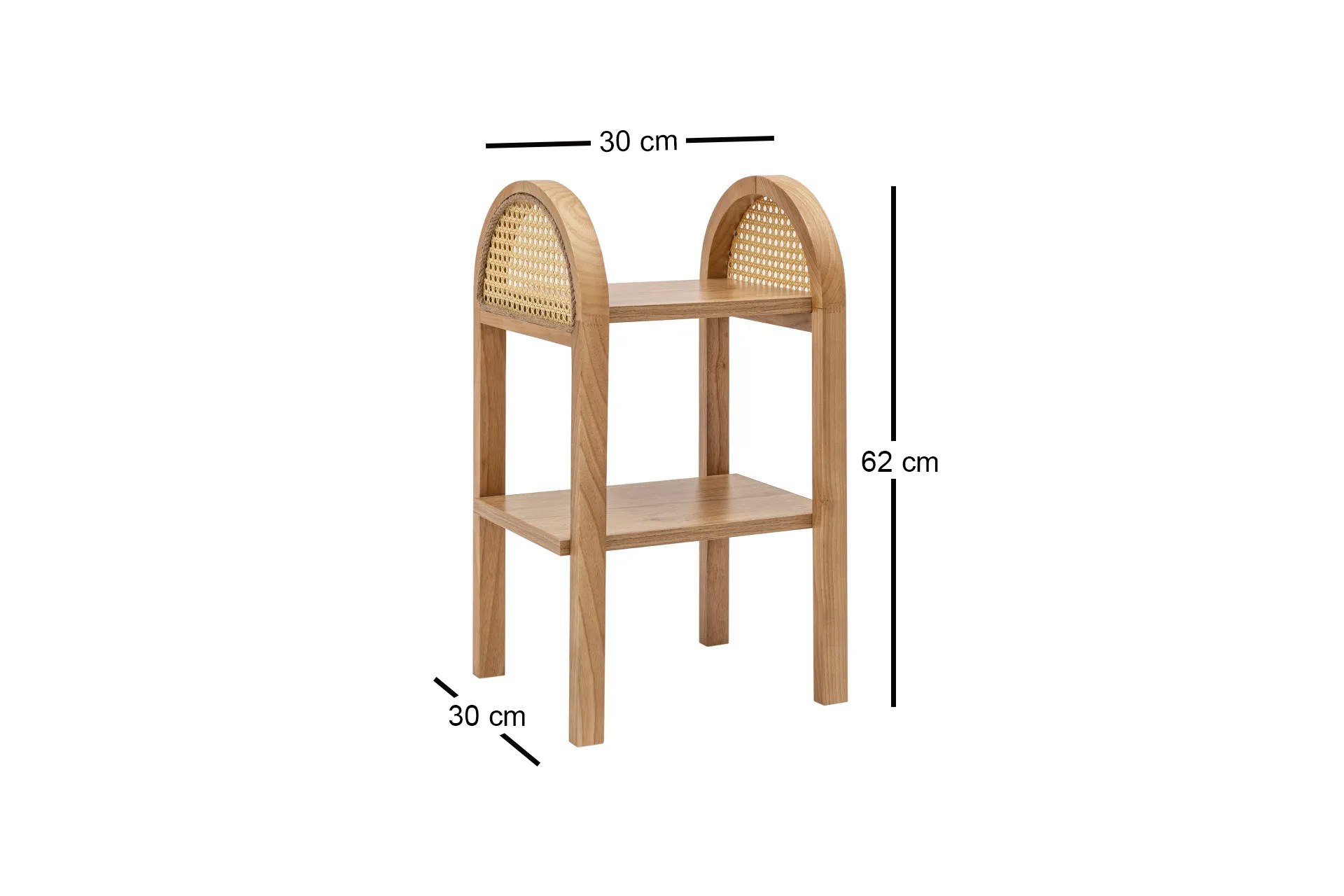 Beistelltisch Mit Ablage Geflechtlook