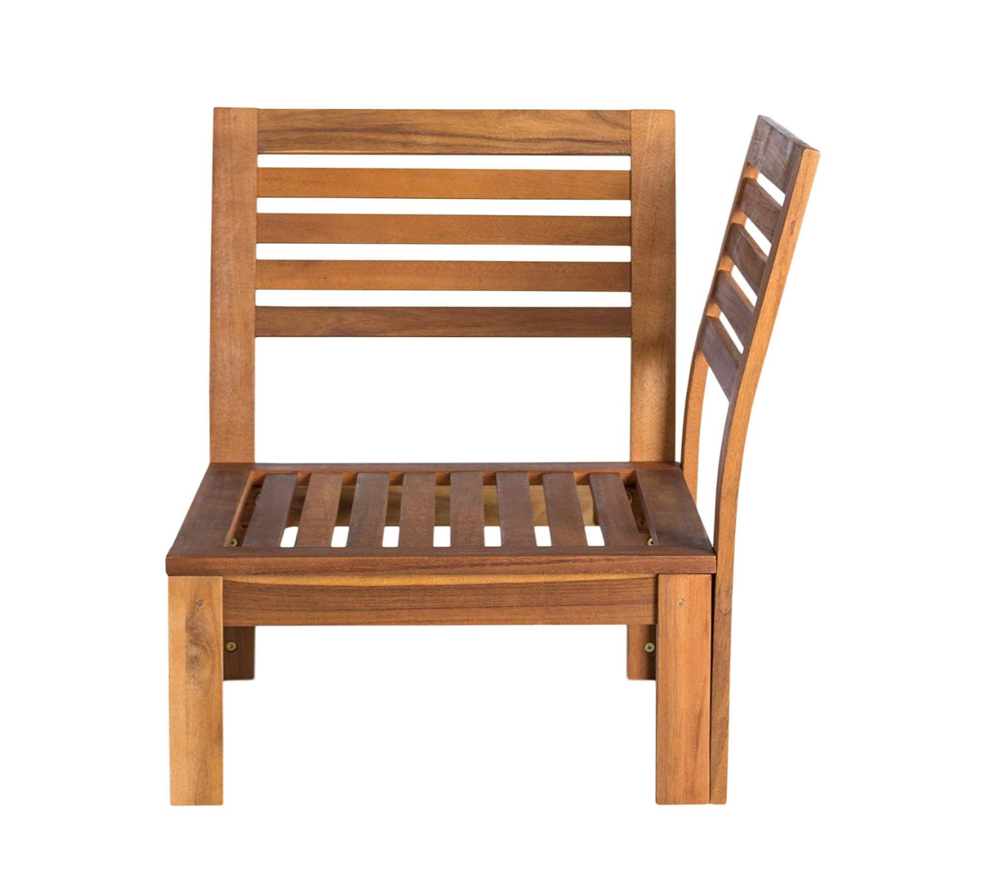 Loungeecke Akazienholz Webstoff Grün