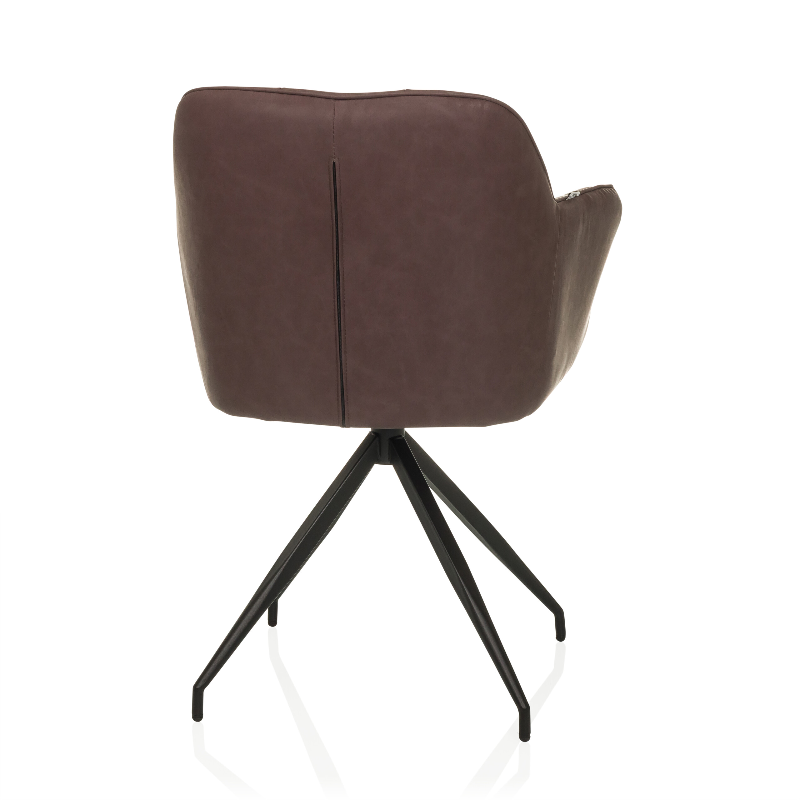 ELVERUM SPU Dining chair Faux leather Dark brown