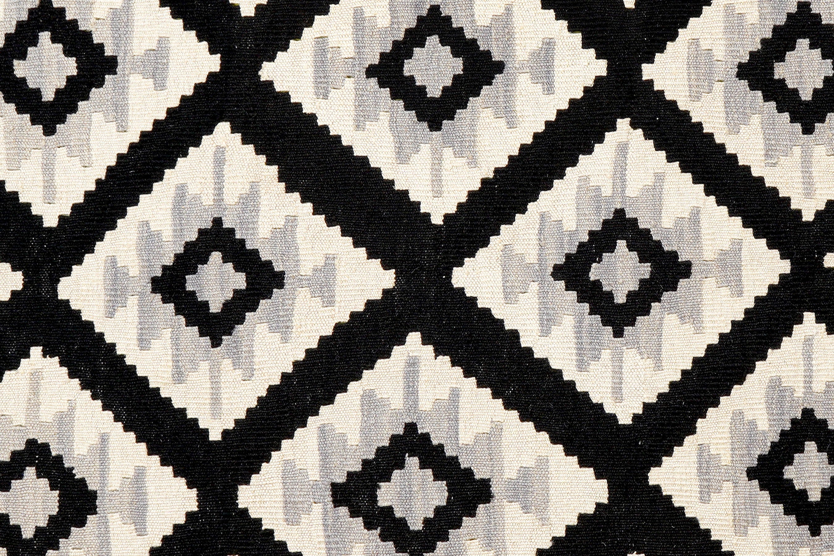 Kilim Gashgai Teppich Schwarz Beige