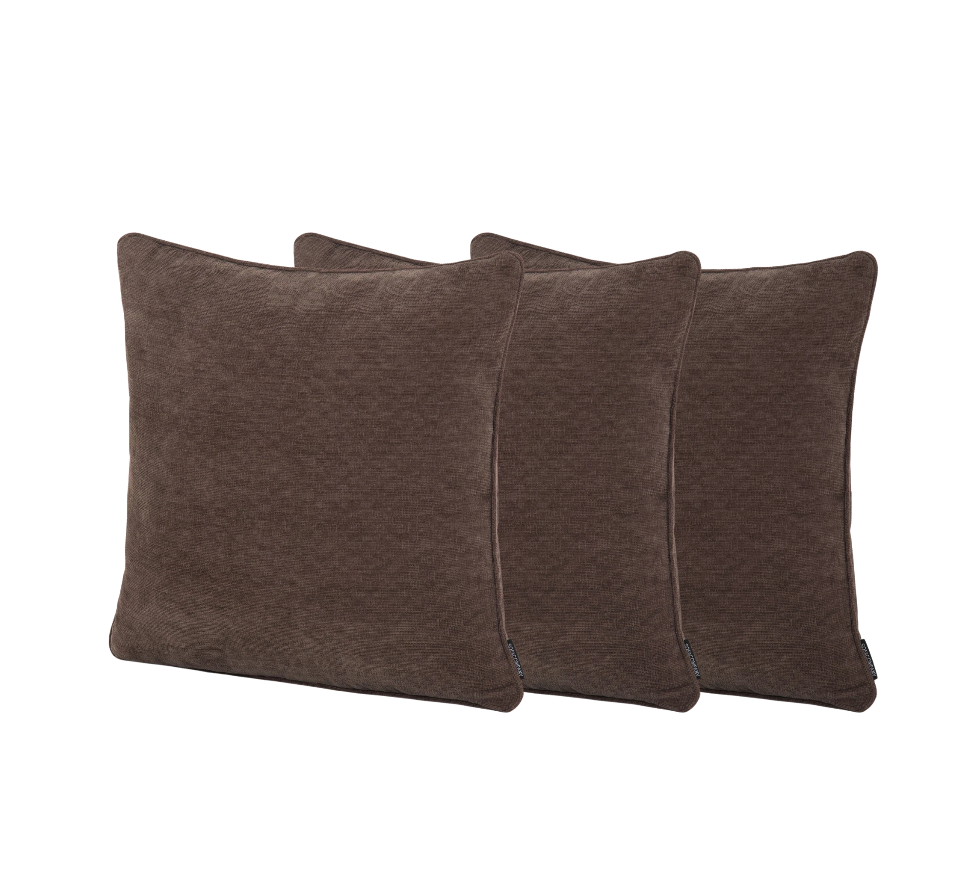 3x Posh Kissen Aulla Cacao mit Daunenfüllung 50 x 50 cm