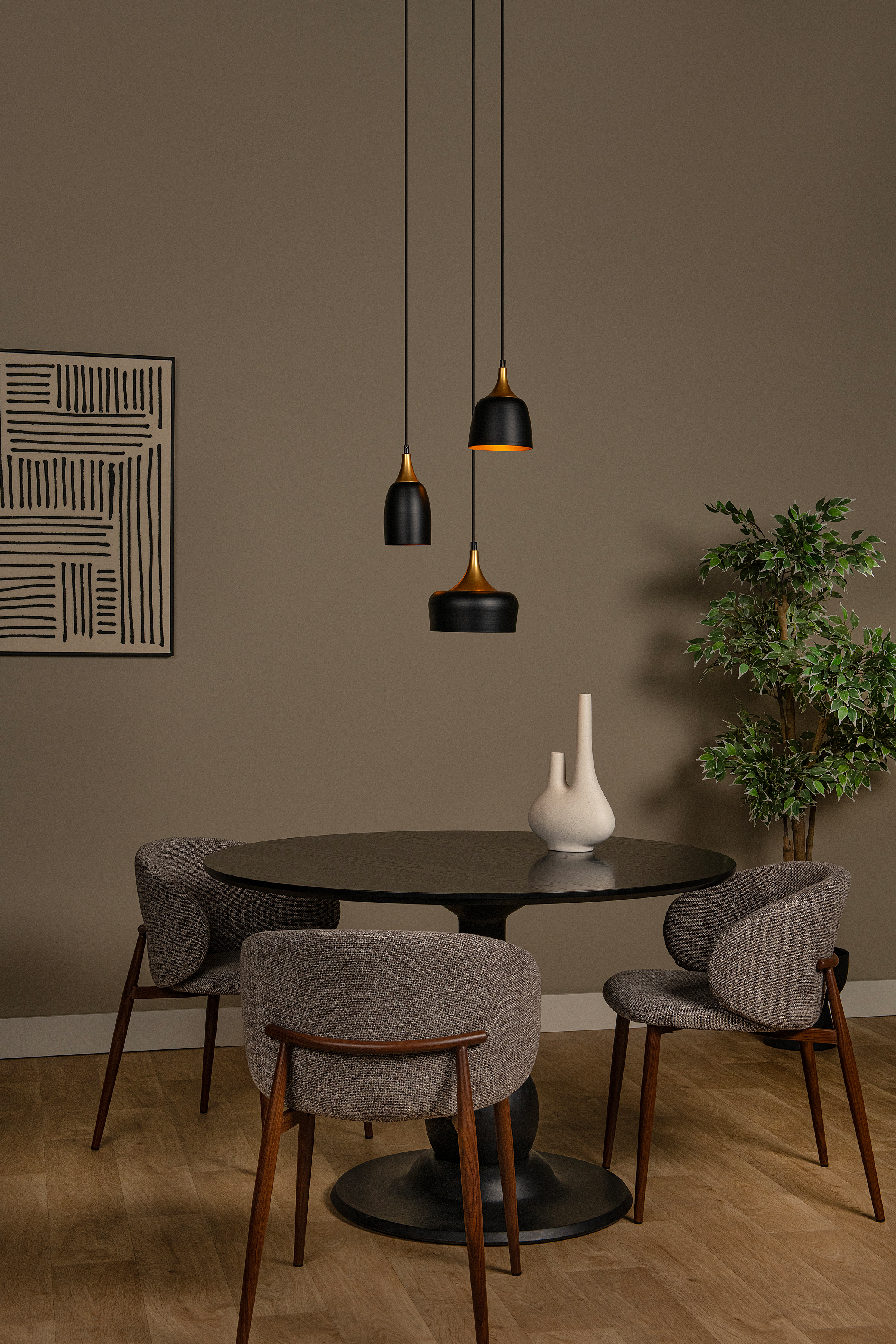 Pendelleuchte Chayanne Metall Schwarz