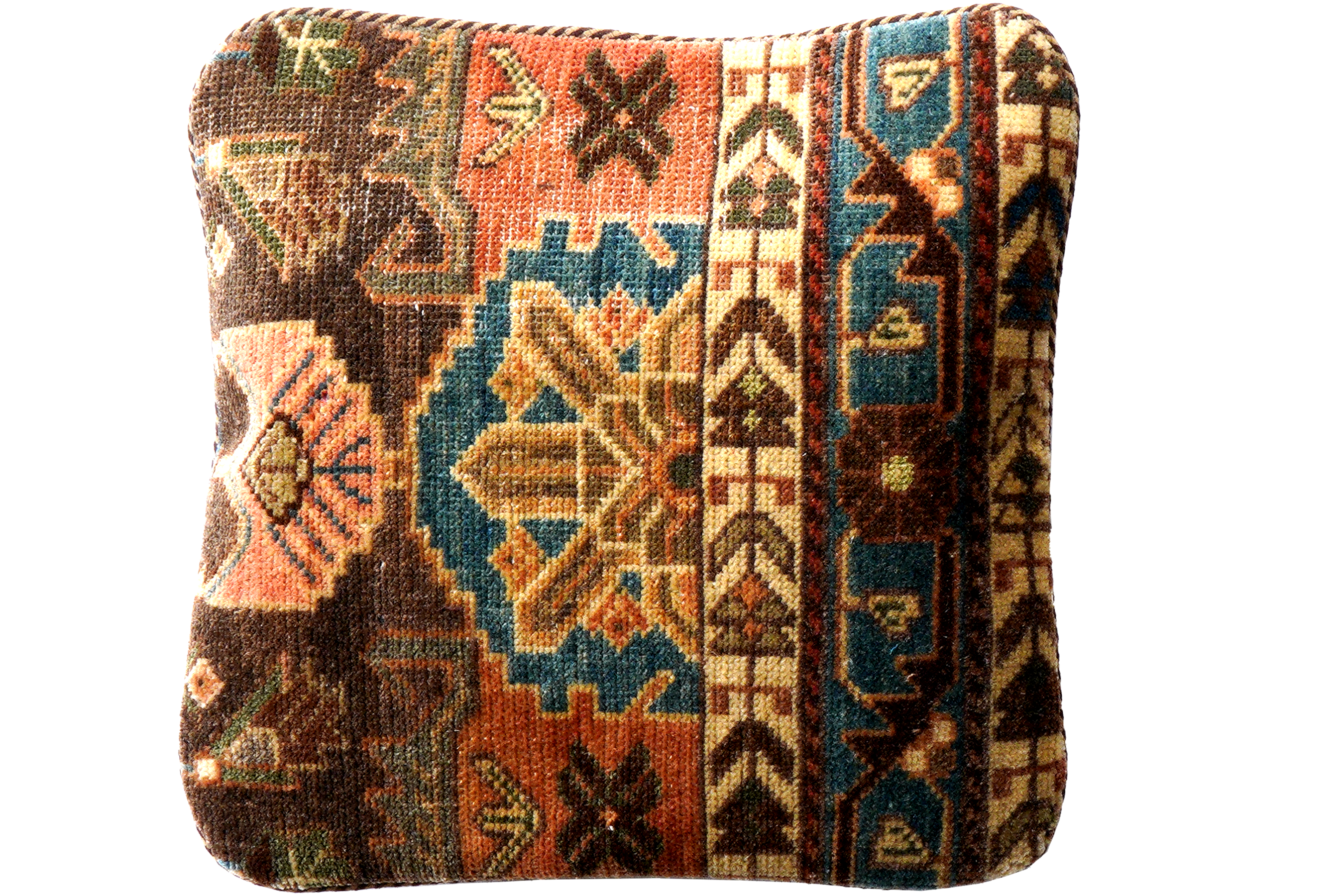 Kilim Kissenbezug Wolle Braun