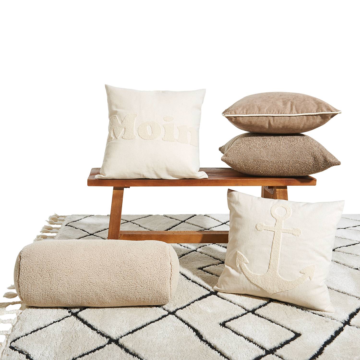Kissenhülle Touch Acetat Taupe 45 x 45 cm