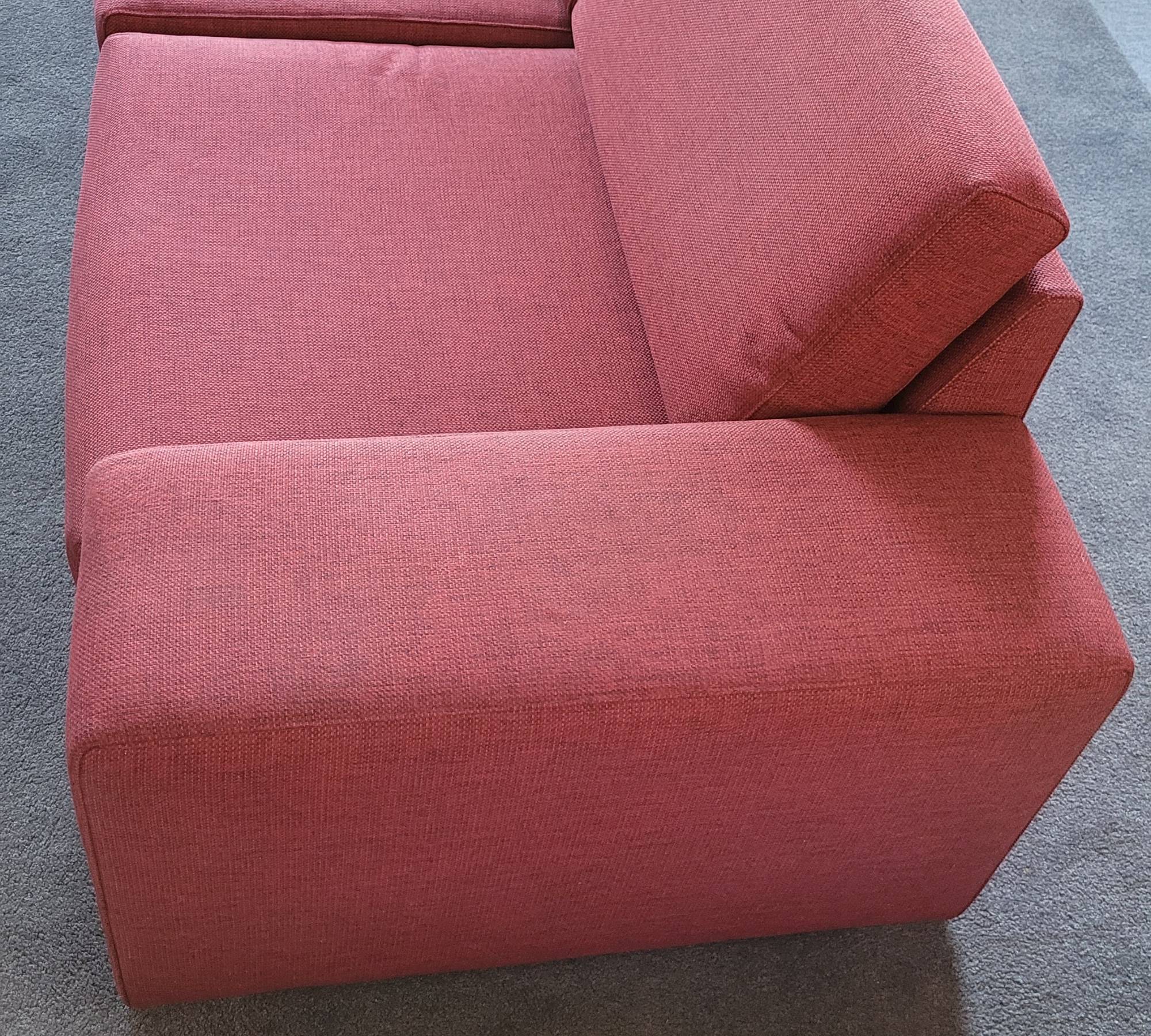 Sofa 2-Sitzer Stoff Rot 