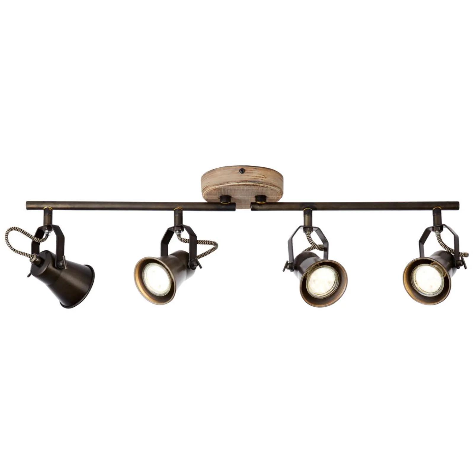 Ceiling lamp Seed II Steel Pine solid 4-flame