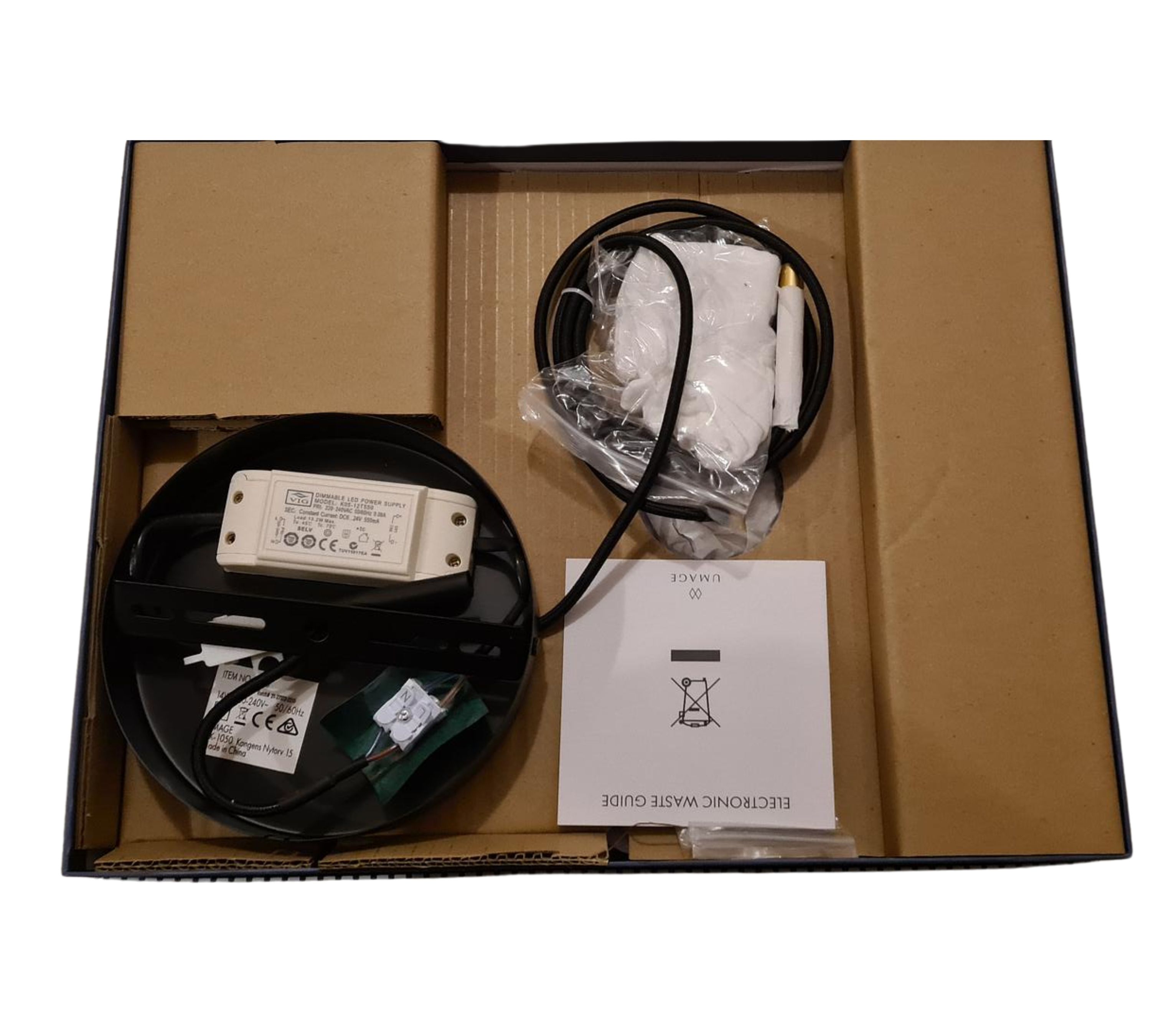 Asteria Pendelleuchte Mini Messing Rot