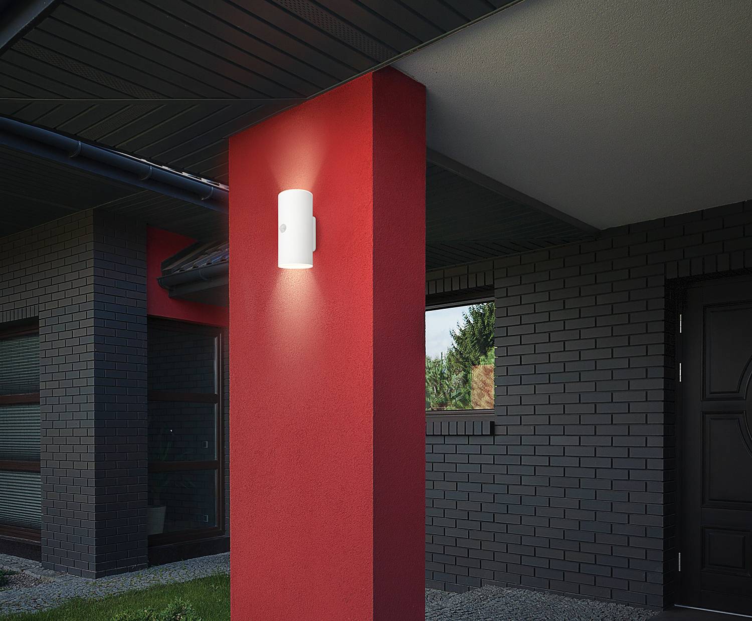 Upsa LED Wall Light with Sensor Plastic 1-flame