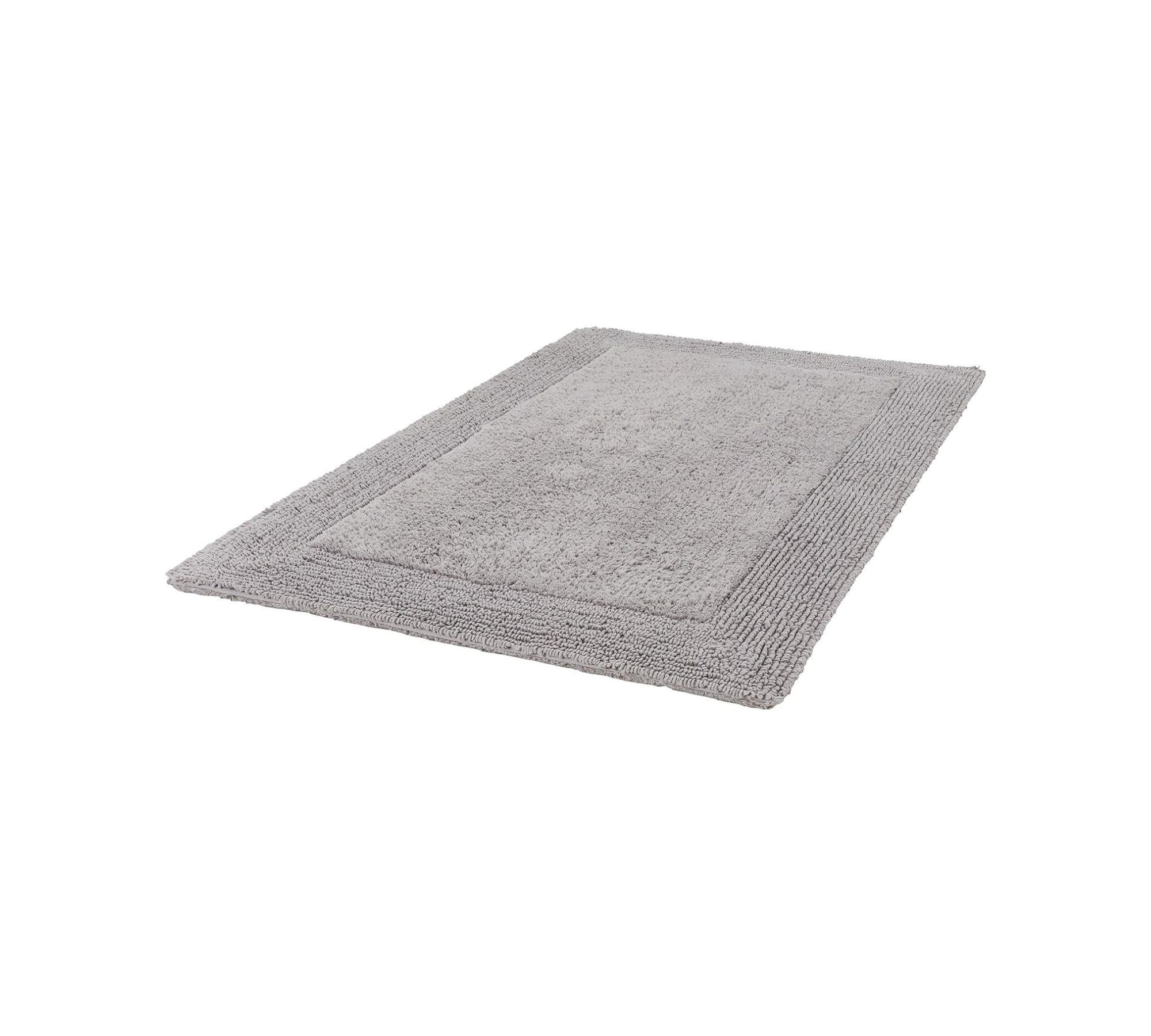 Badteppich Stoff Grau 60 x 90 cm