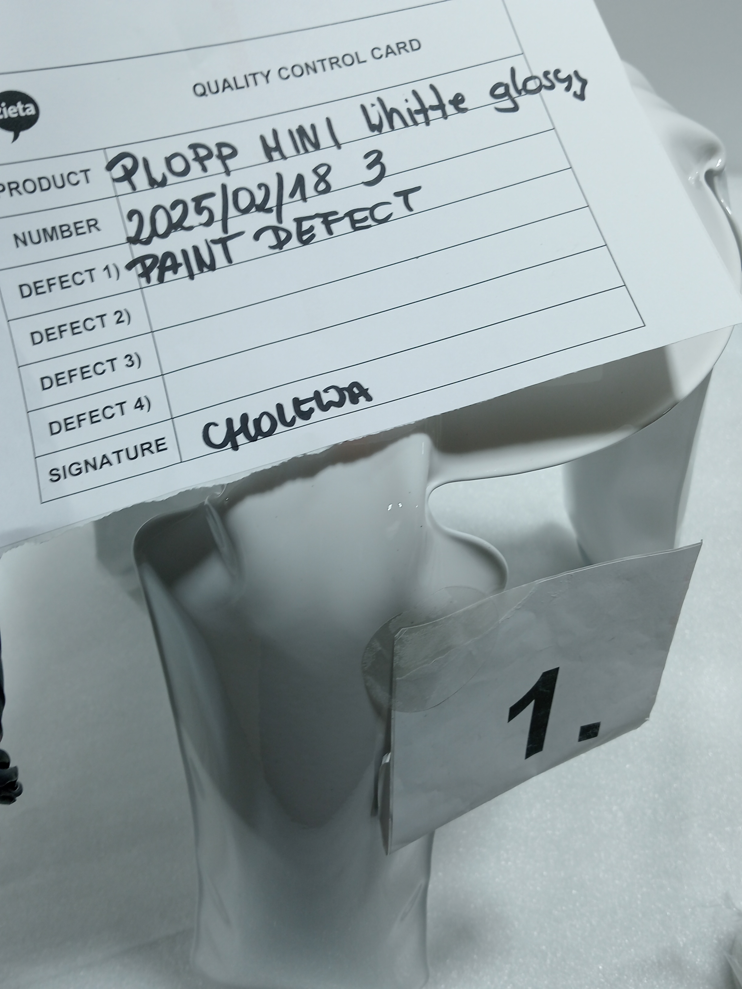 Plopp Mini Hocker Stahl Weiß Glänzend