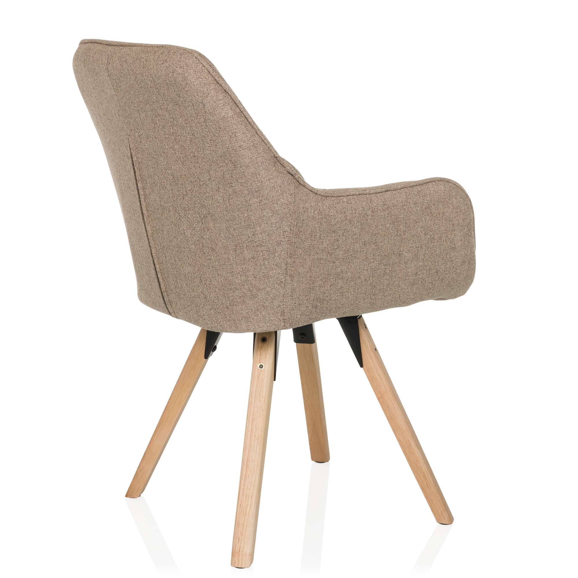 SCANDI SOFT Esszimmerstuhl Drehbar Stoff Beige