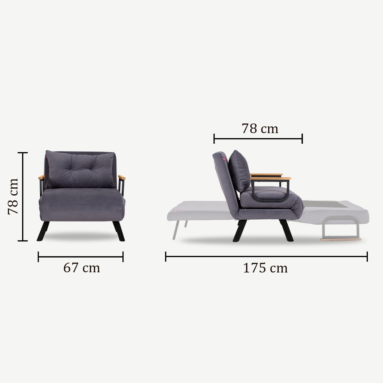 Sando Sleeper Chair Blue