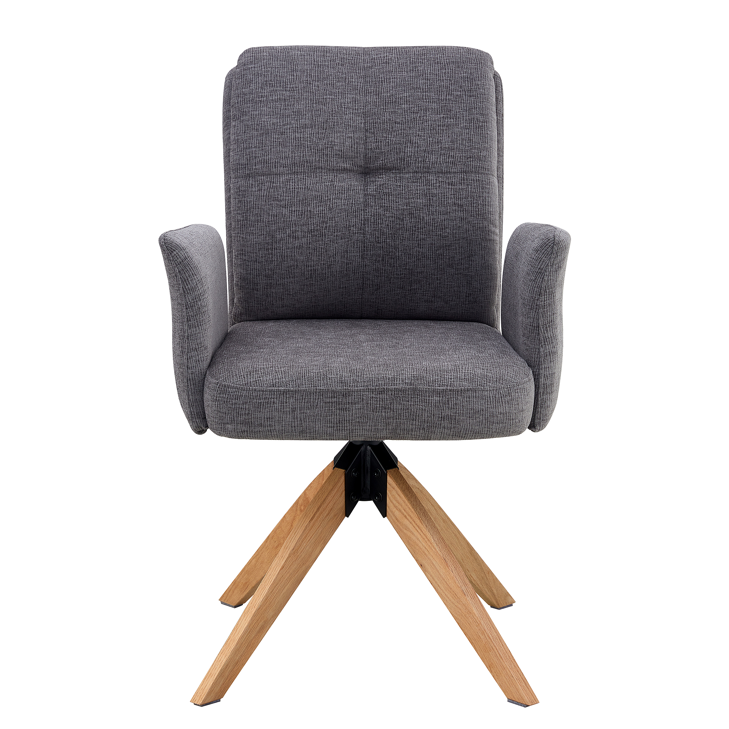 MULUT Armlehnenstuhl Drehbar 2er-Set Anthrazit