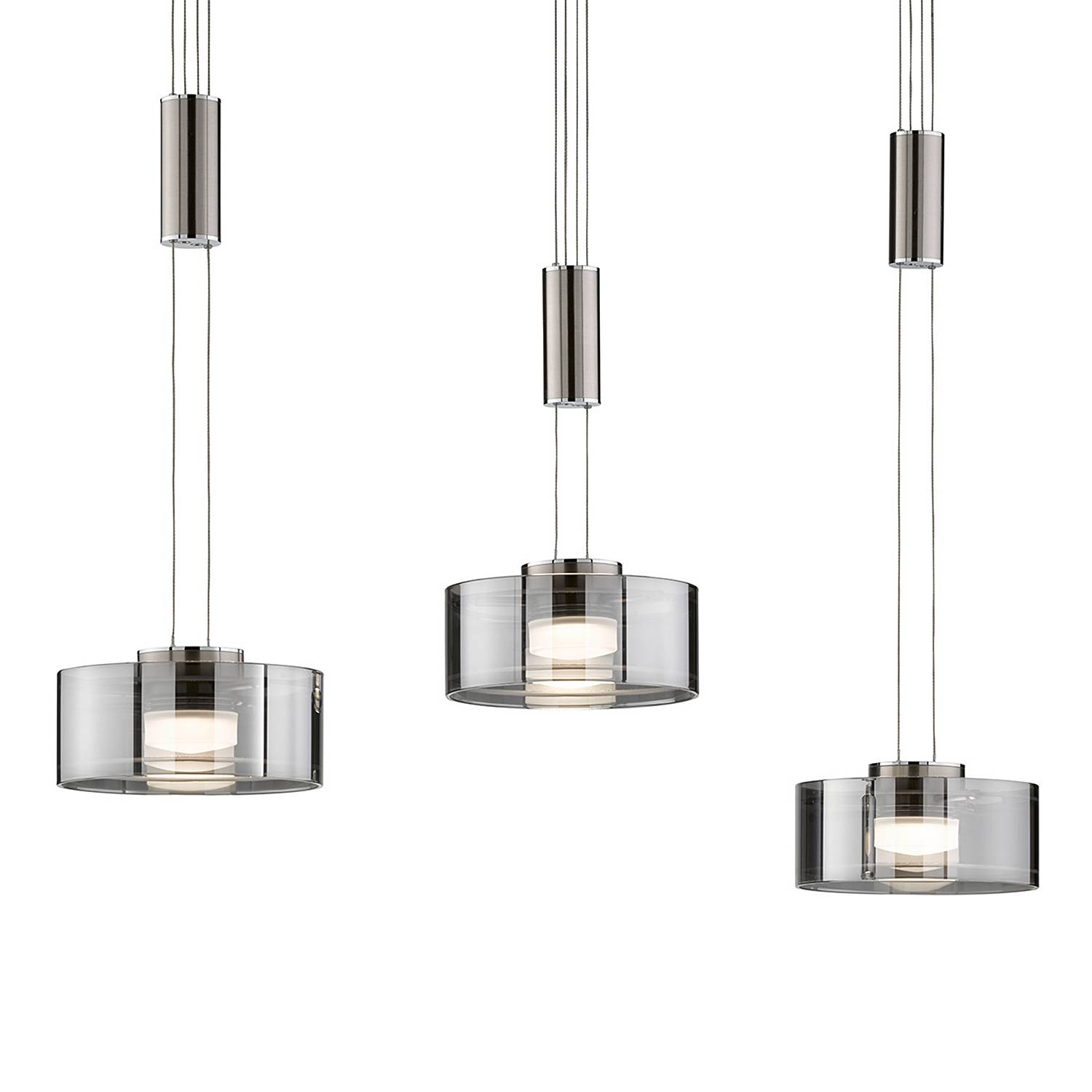 LED-Pendelleuchte Lavin Silber