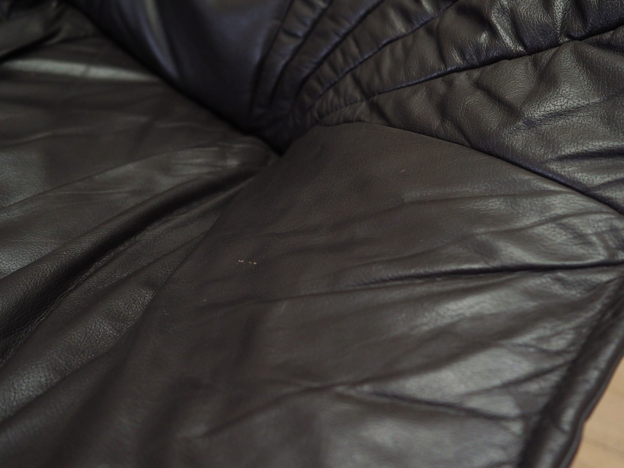 Armchair Leather Black 1960s