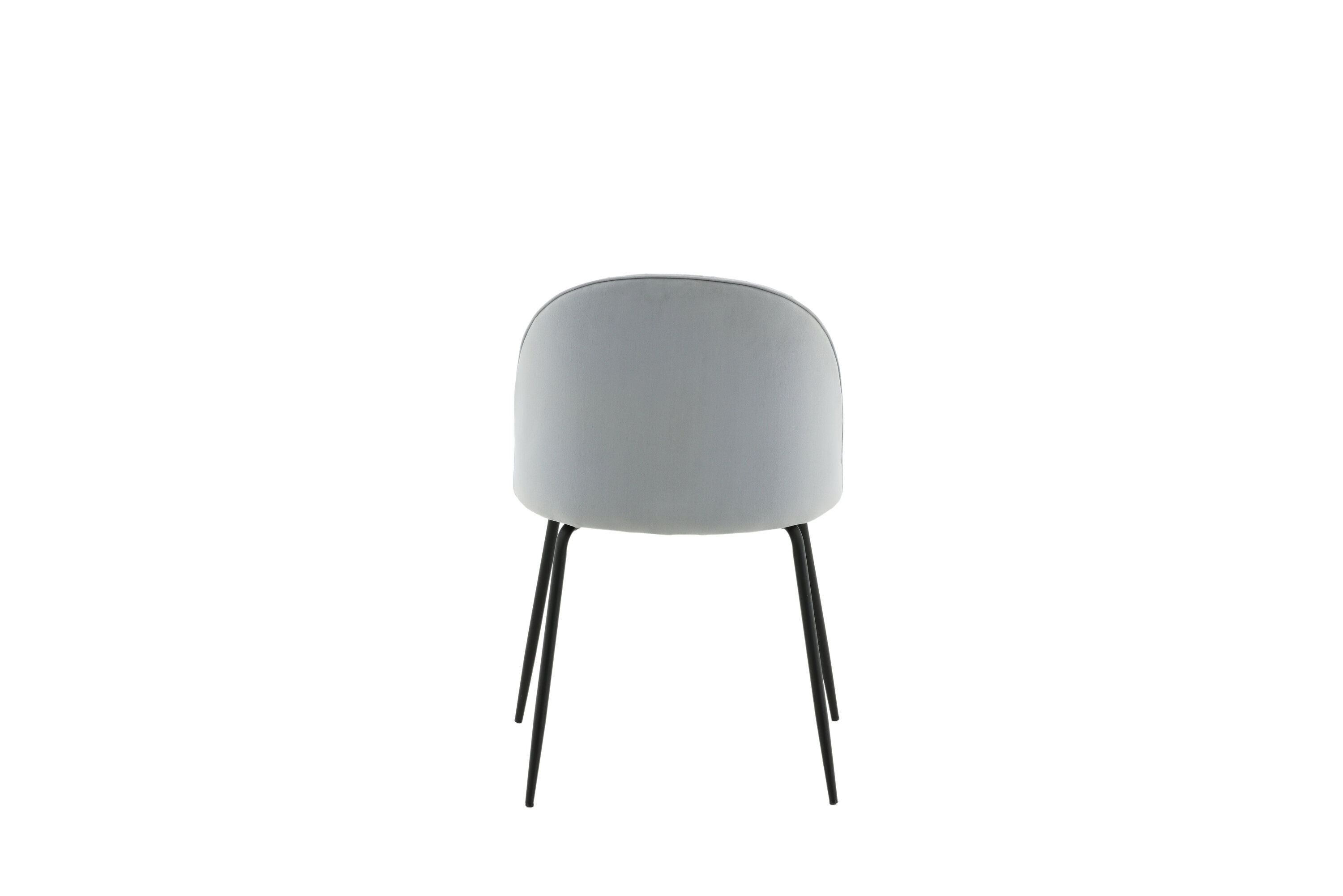 2x Wrinkles Esstischstuhl-Set Samt Metall Schwarz Grau