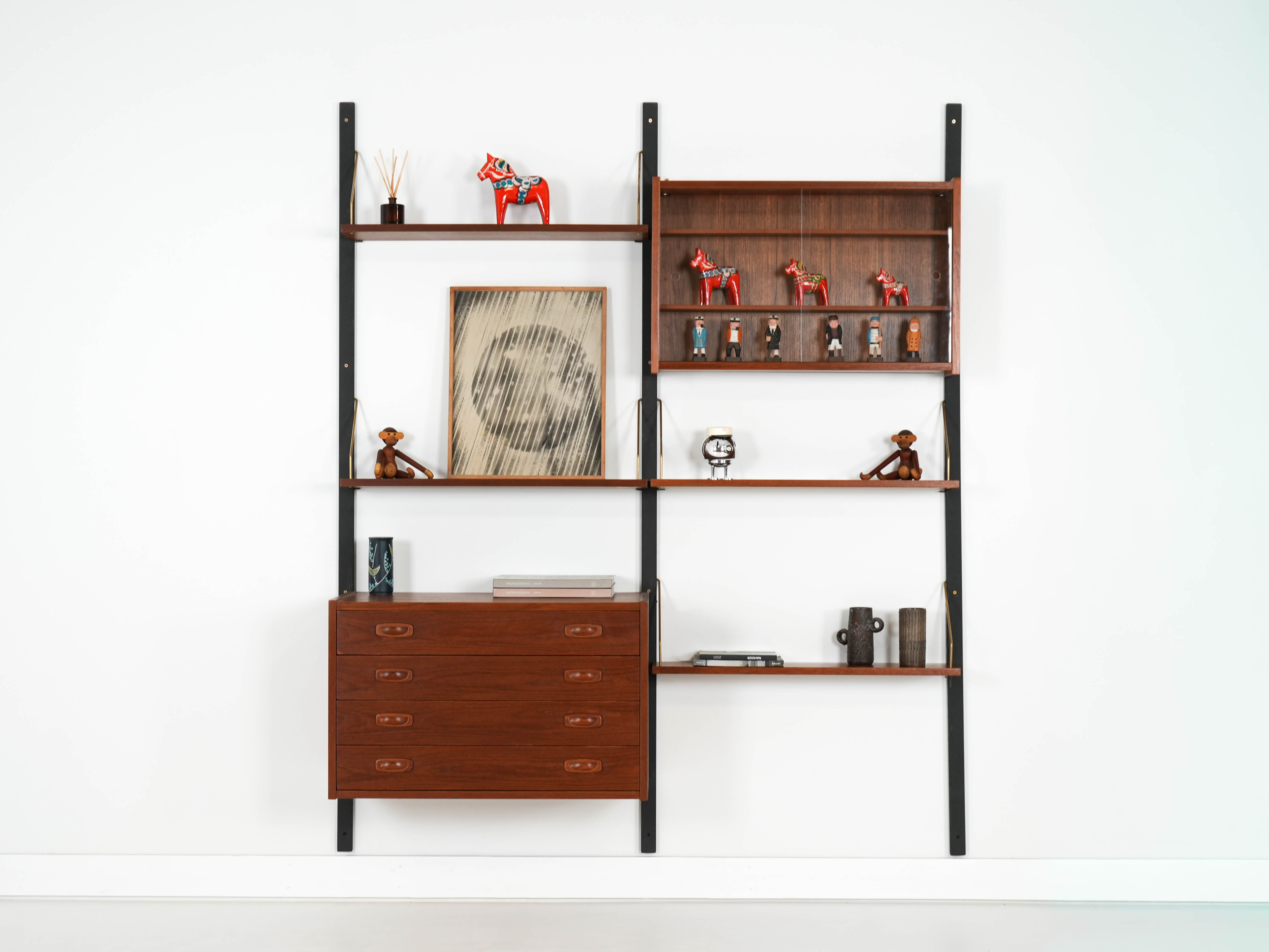 Teak wall unit PS System Brown 1960s