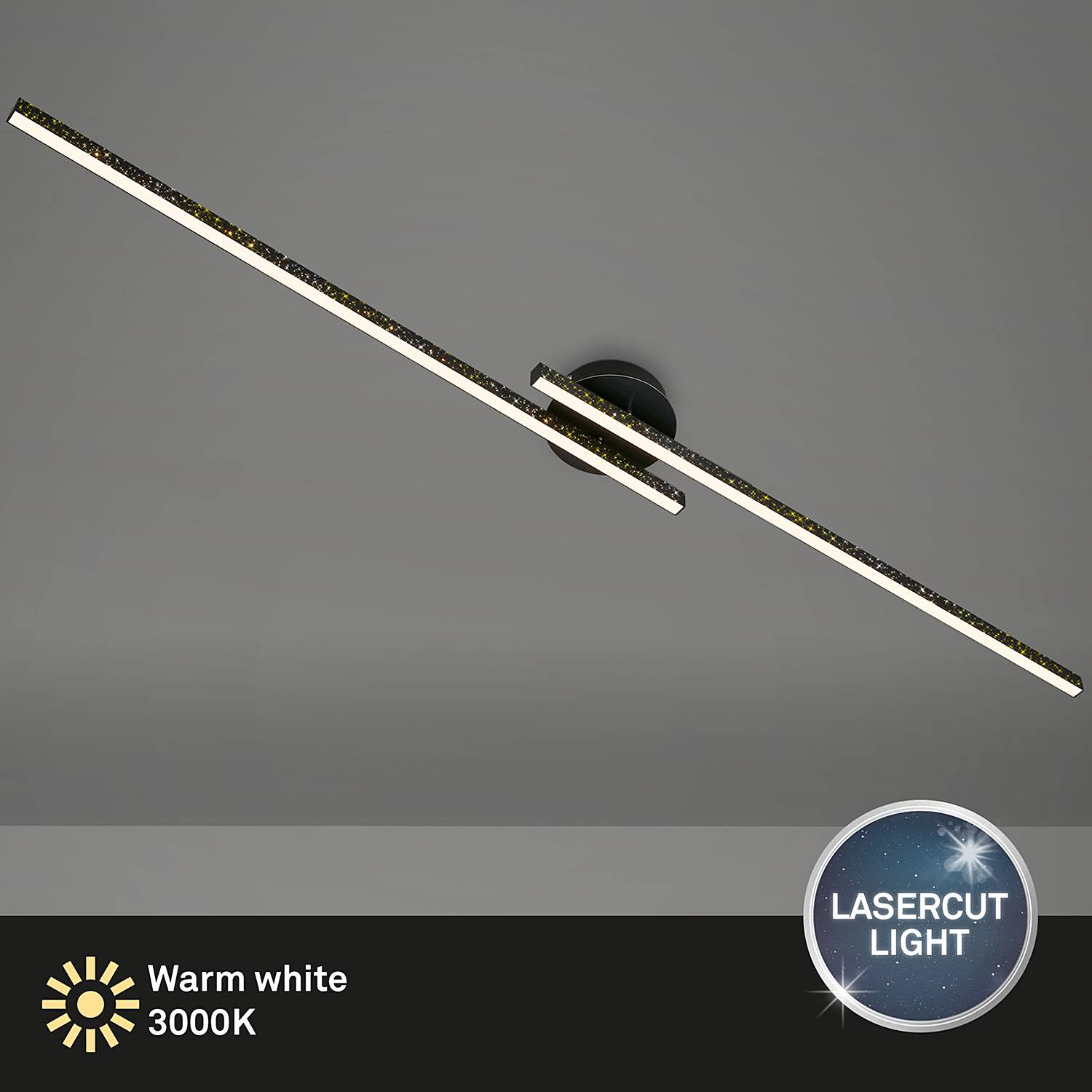 LED Ceiling Light Rey I Black