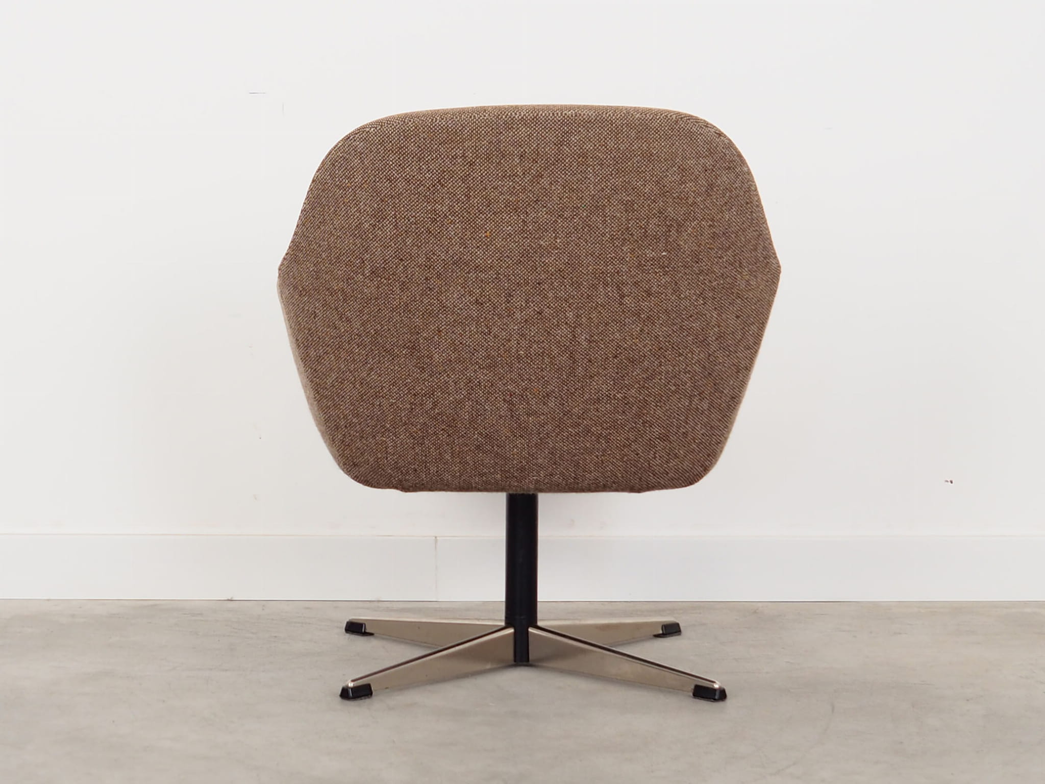Vintage chair metal textile brown 1970s
