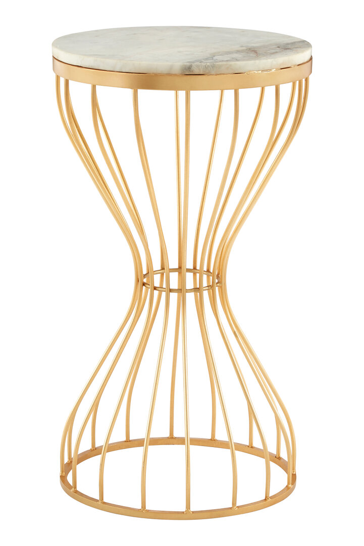 Templar Tavolino Marmo Bianco Oro