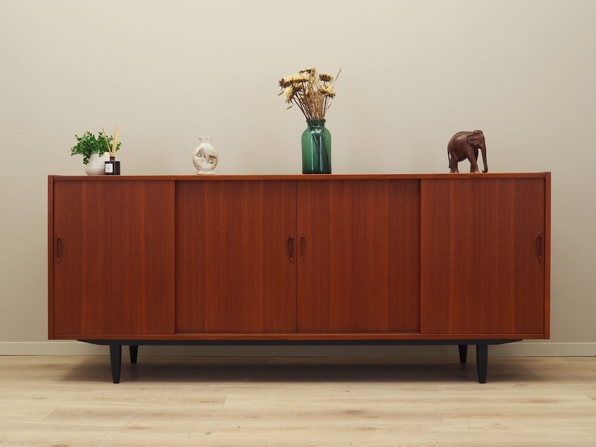 Vintage Sideboard Teak Wood Brown 1970s