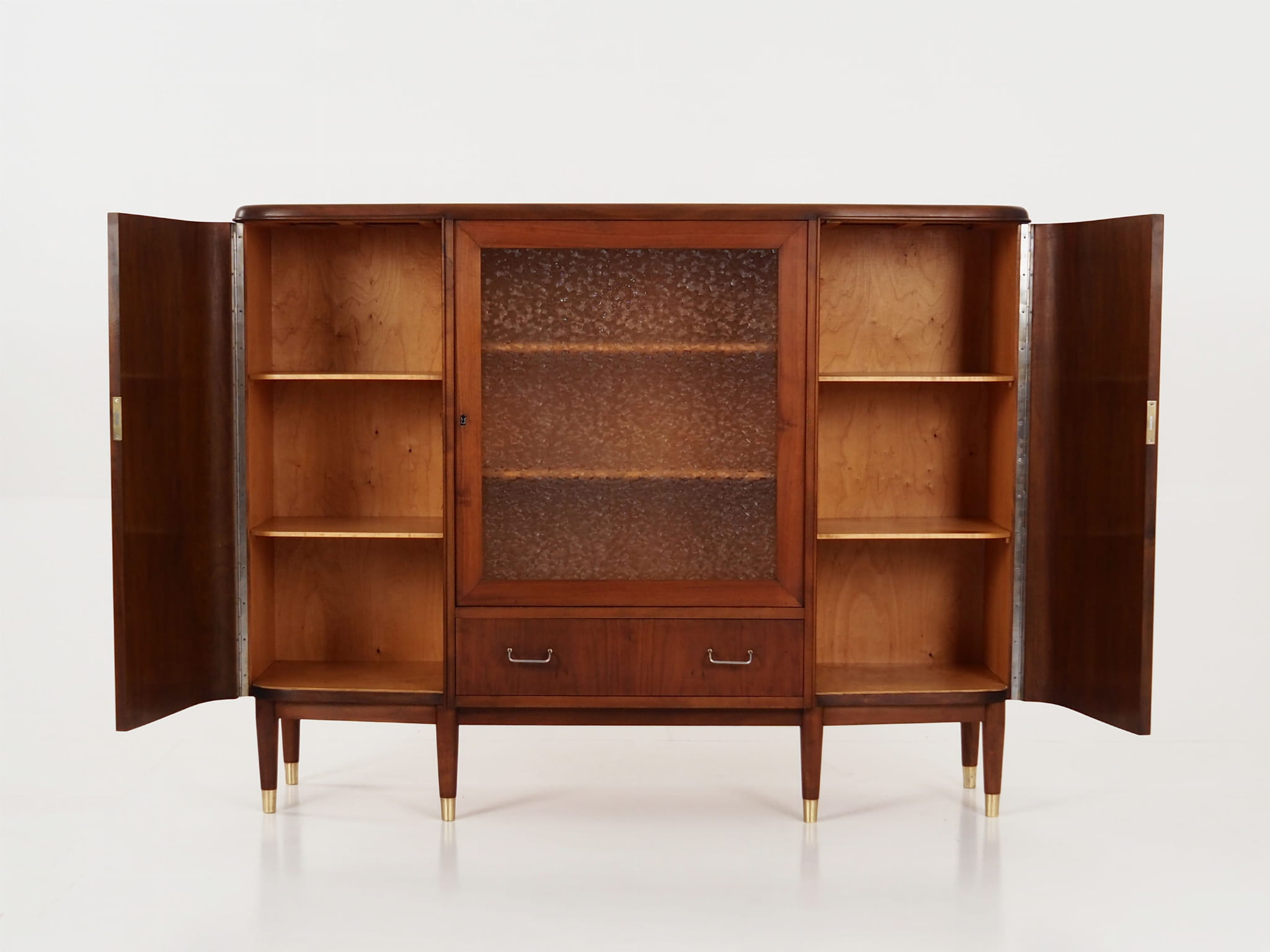 Highboard Walnussholz Braun 1960er Jahre