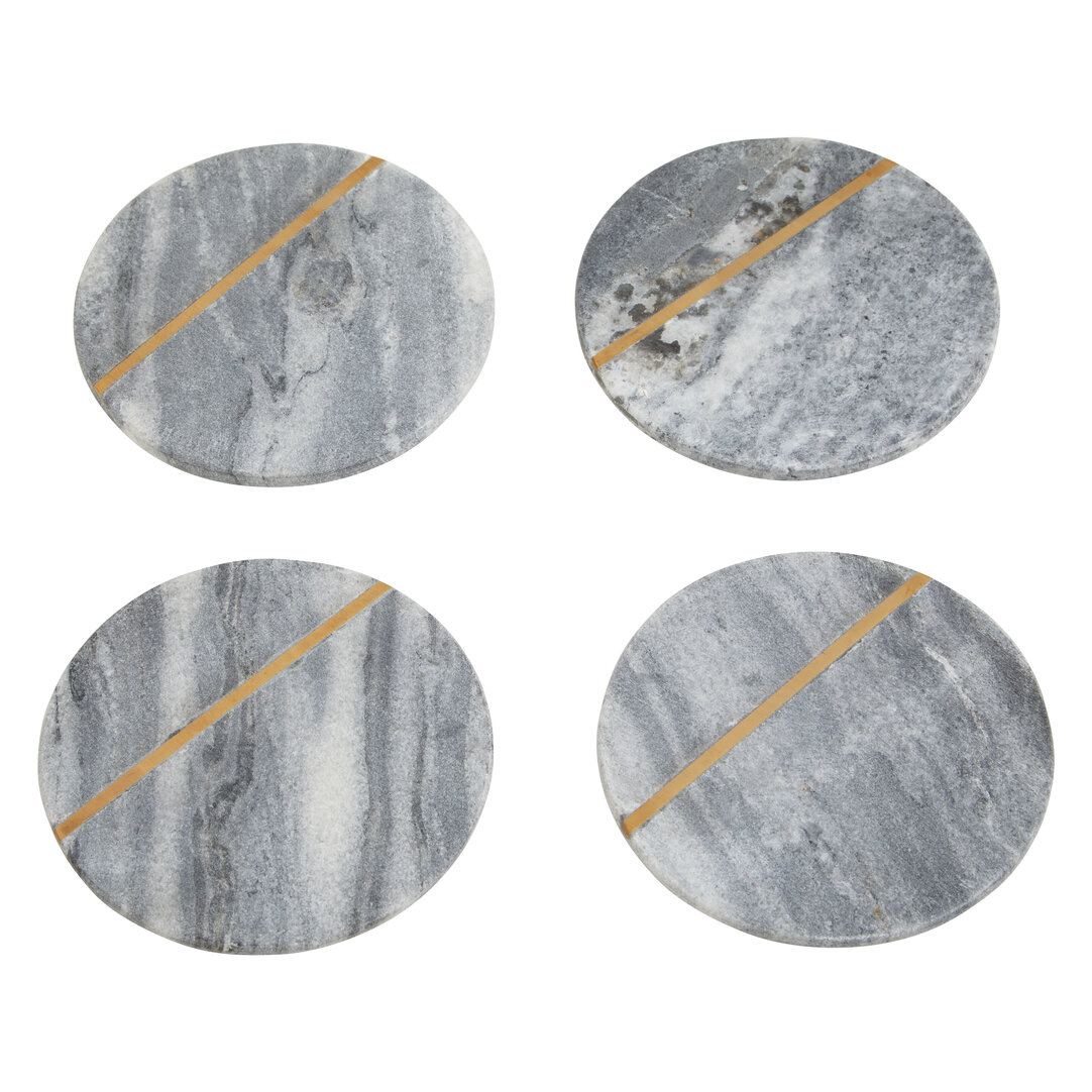 4x Kira Grey Marble Untersetzer
