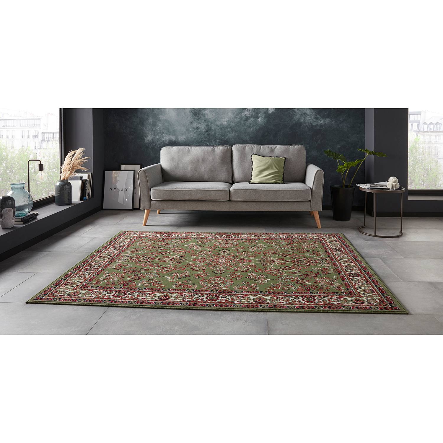 Cublize I Kurzflorteppich Polypropylen Grün 120x160cm