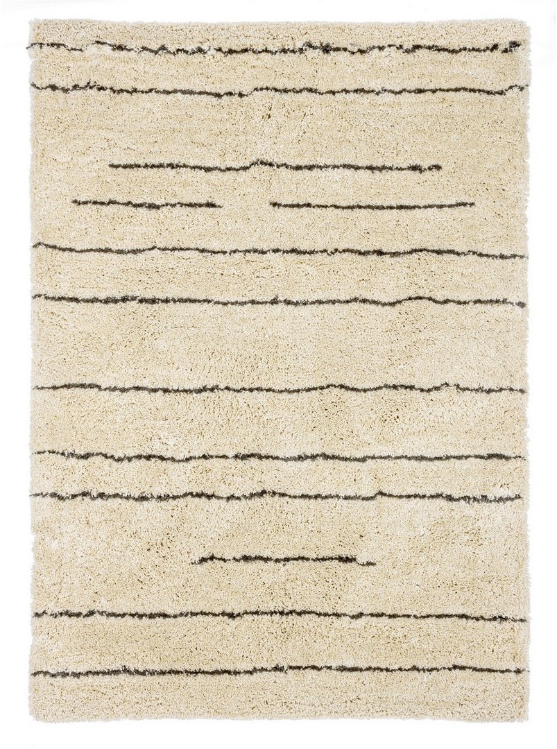Lines Teppich Baumwollmischung Elfenbein 140X200 cm