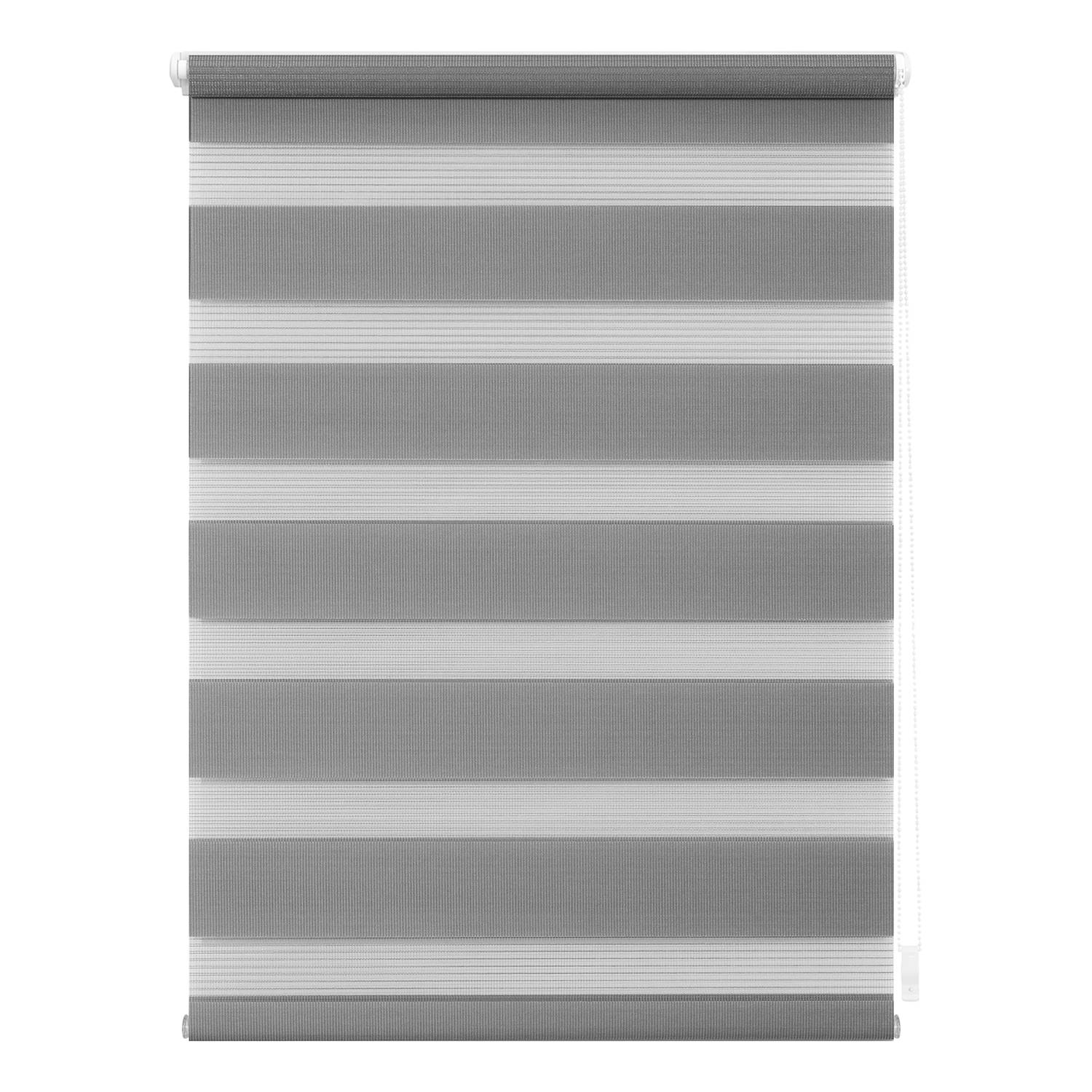 Duo-Rollo Klemmfix Webstoff Grau 80 x 150 cm